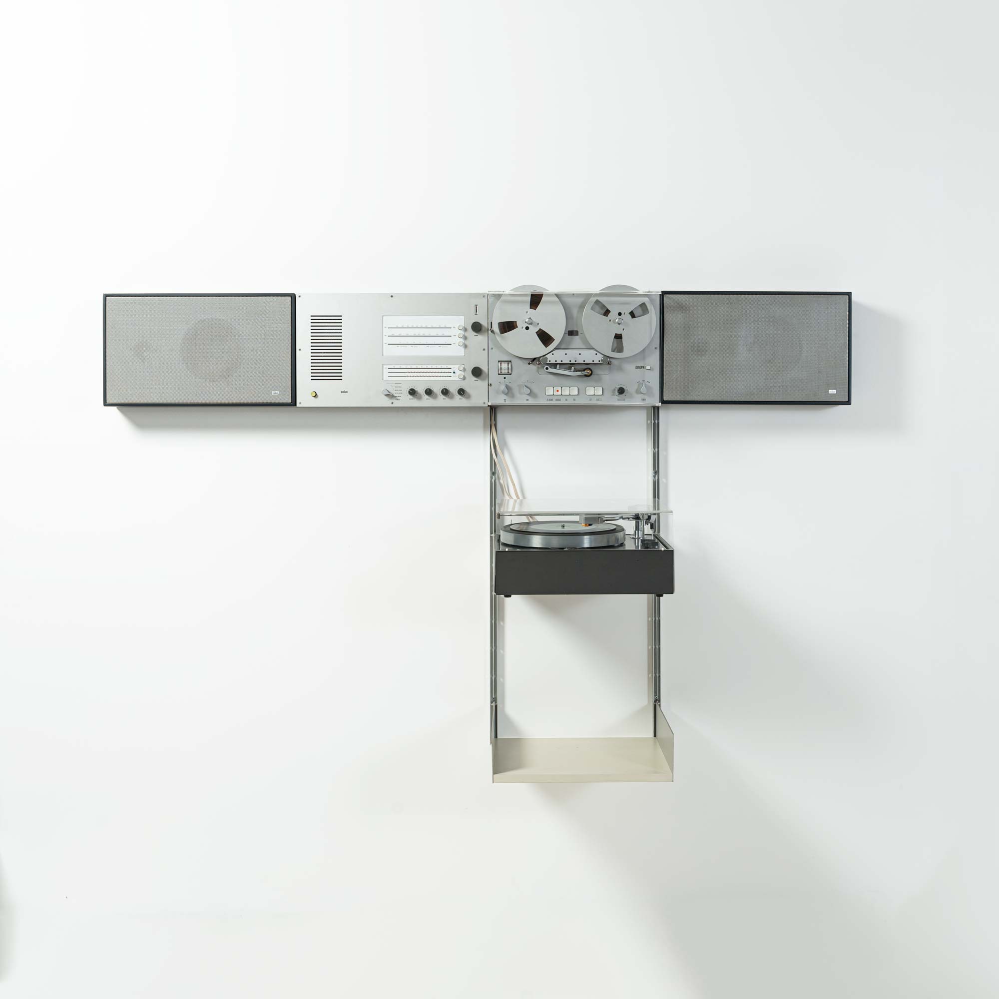 Dieter Rams for Braun Black Wall Mount Stereo System "Wandanlage"