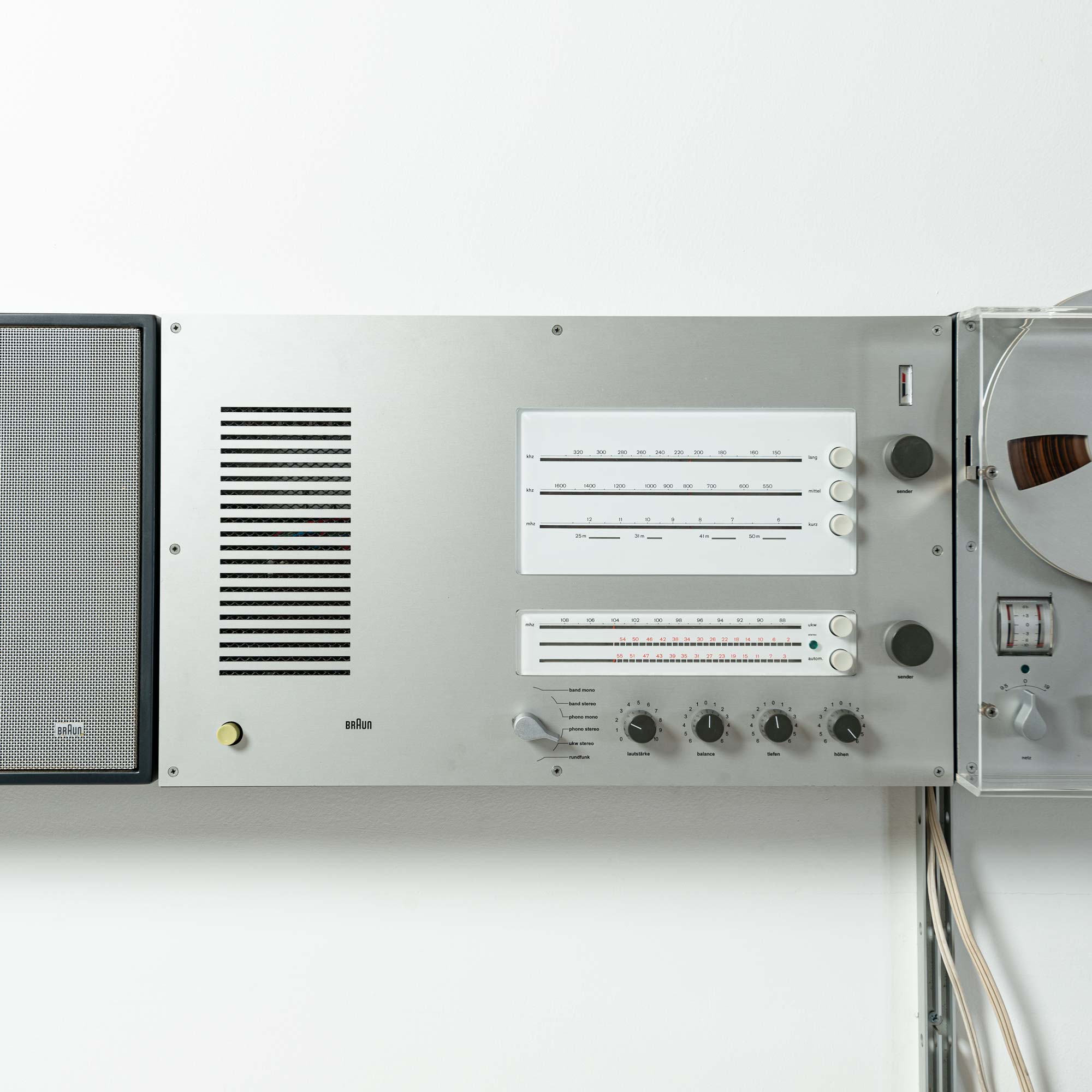 Dieter Rams for Braun Black Wall Mount Stereo System "Wandanlage"