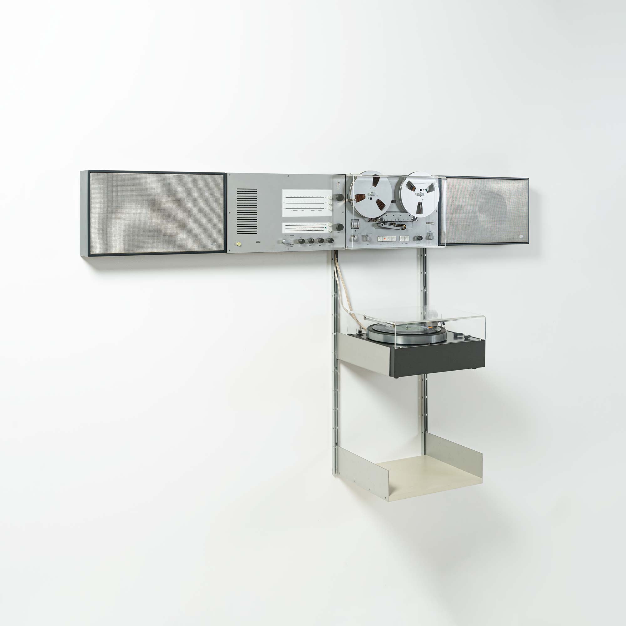 Dieter Rams for Braun Black Wall Mount Stereo System "Wandanlage"