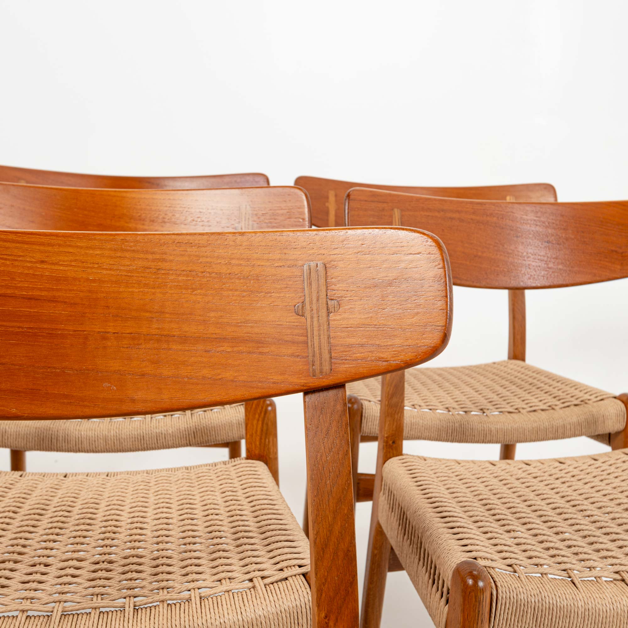 CH23 Chairs by Hans Wegner for Carl Hansen and Son in Oak and Teak