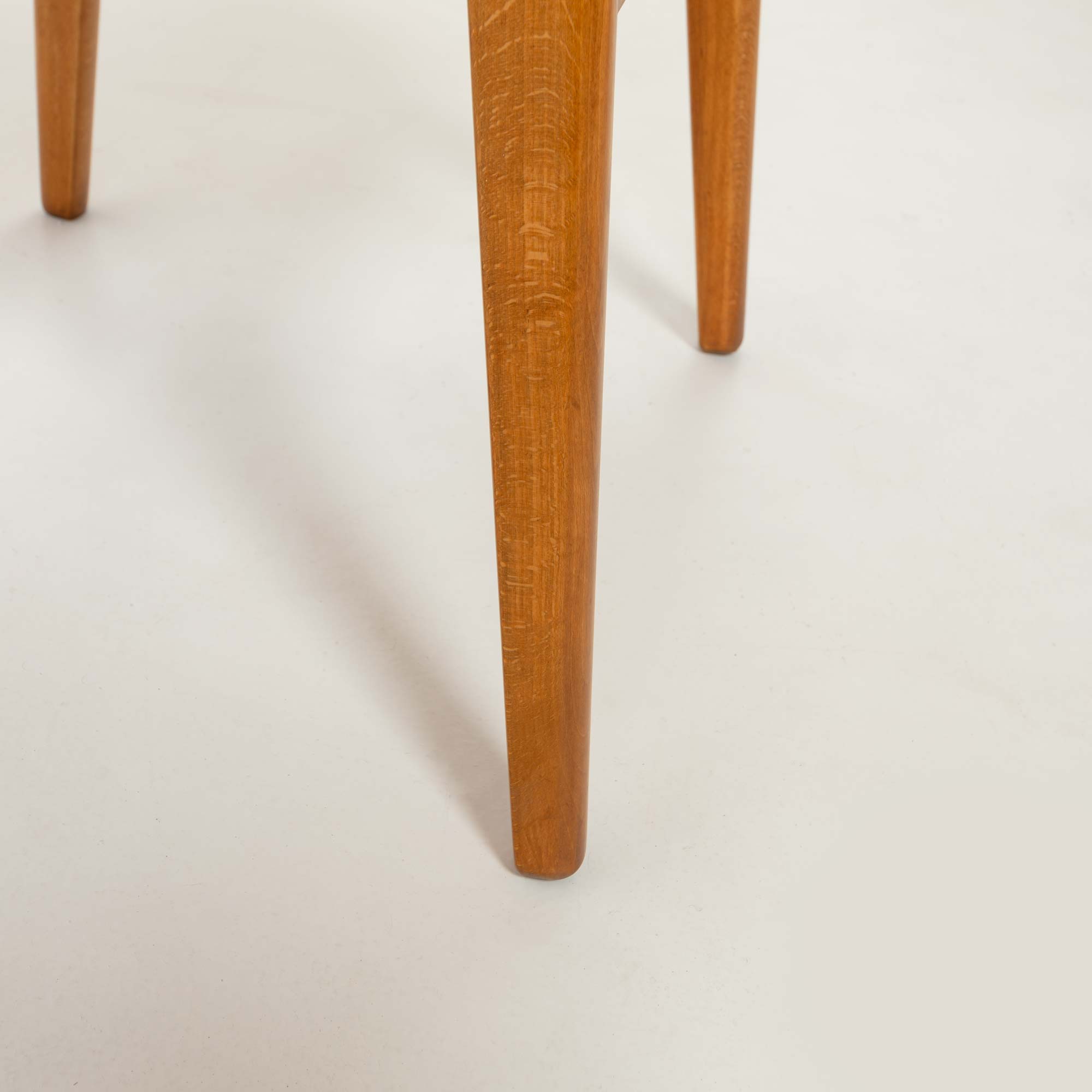 Set of six Hans Wegner for Carl Hansen & Son CH-30 Chairs in Teak and Black Leather