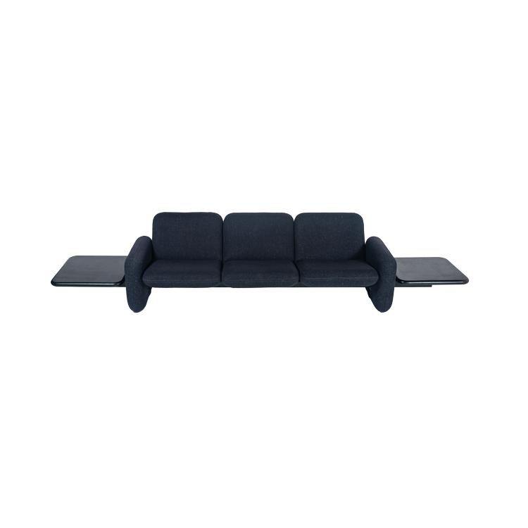 3 Seater Chiclet Sofa with Side Tables