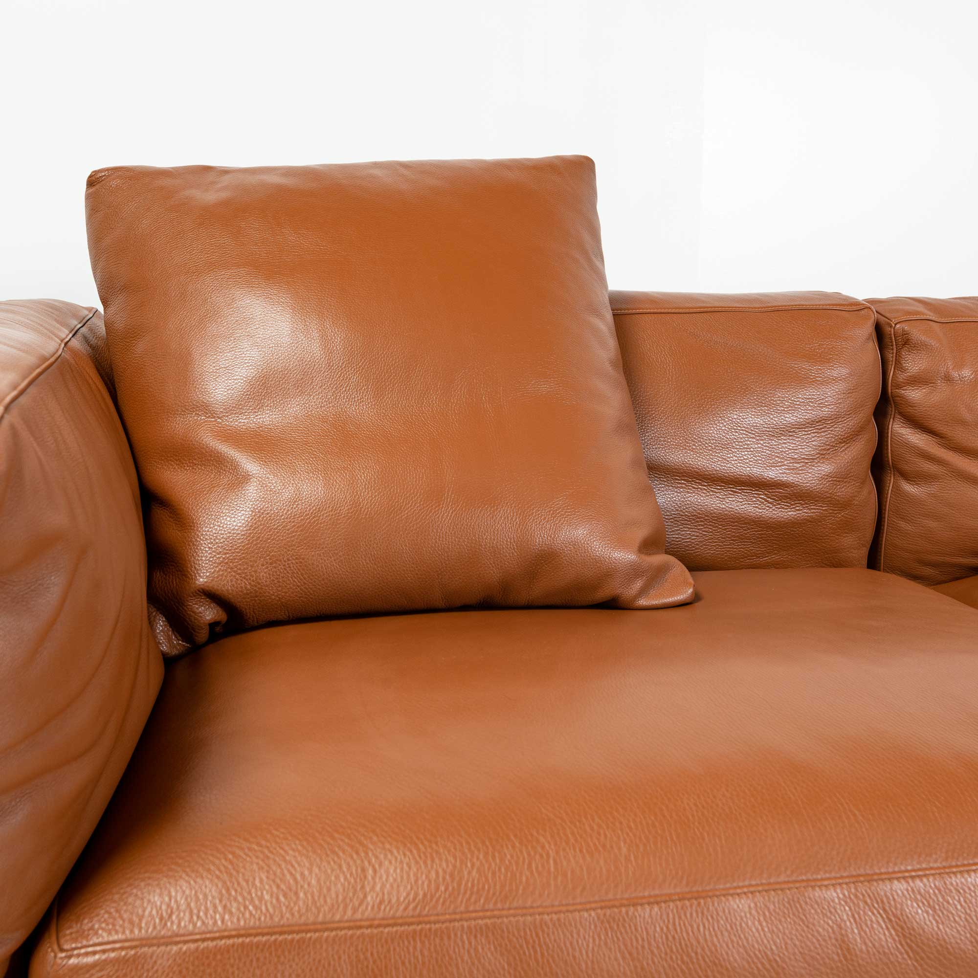 Como Corner Sectional Sofa in Canyon Leather