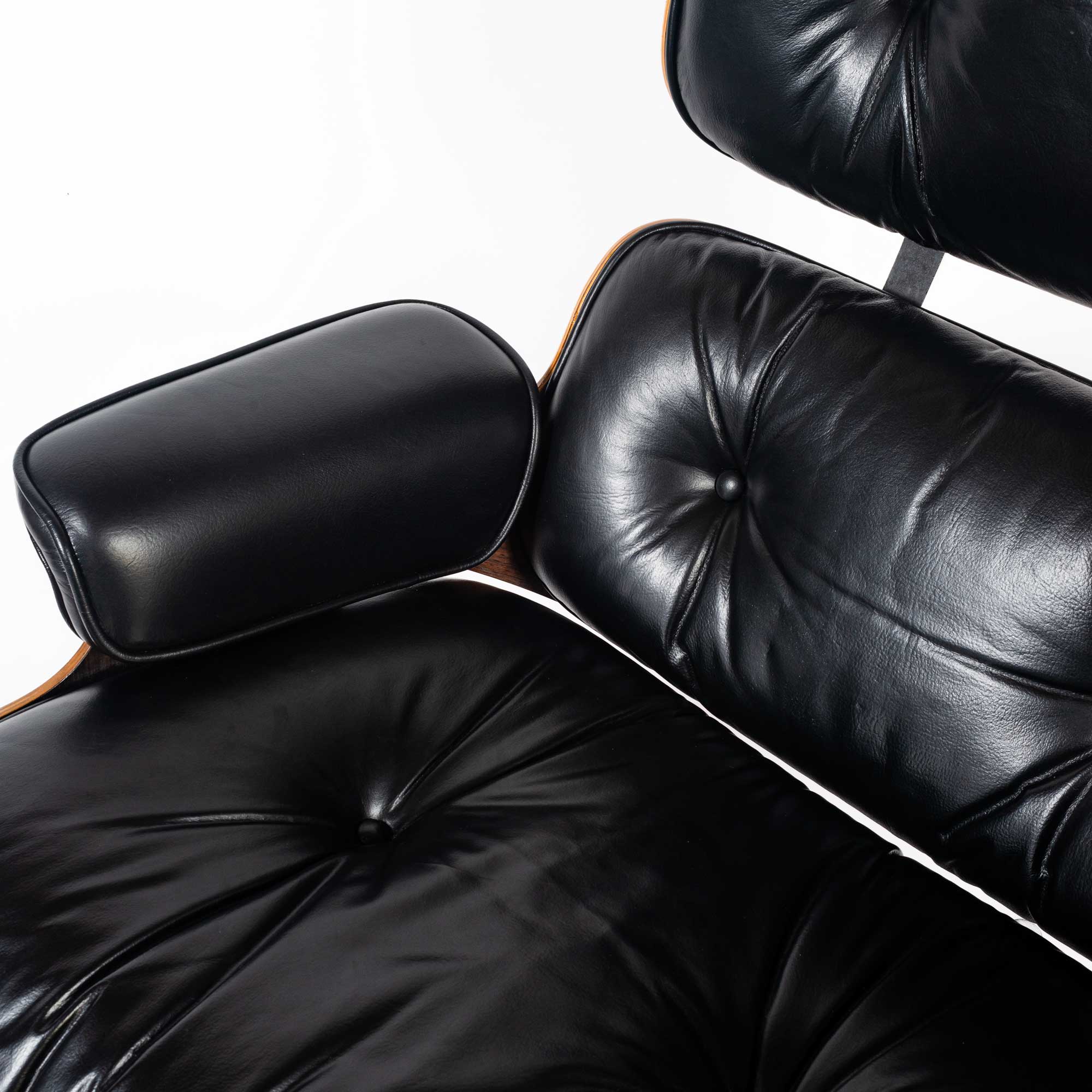 3rd Gen Eames Lounge Chair & Ottoman in black leather