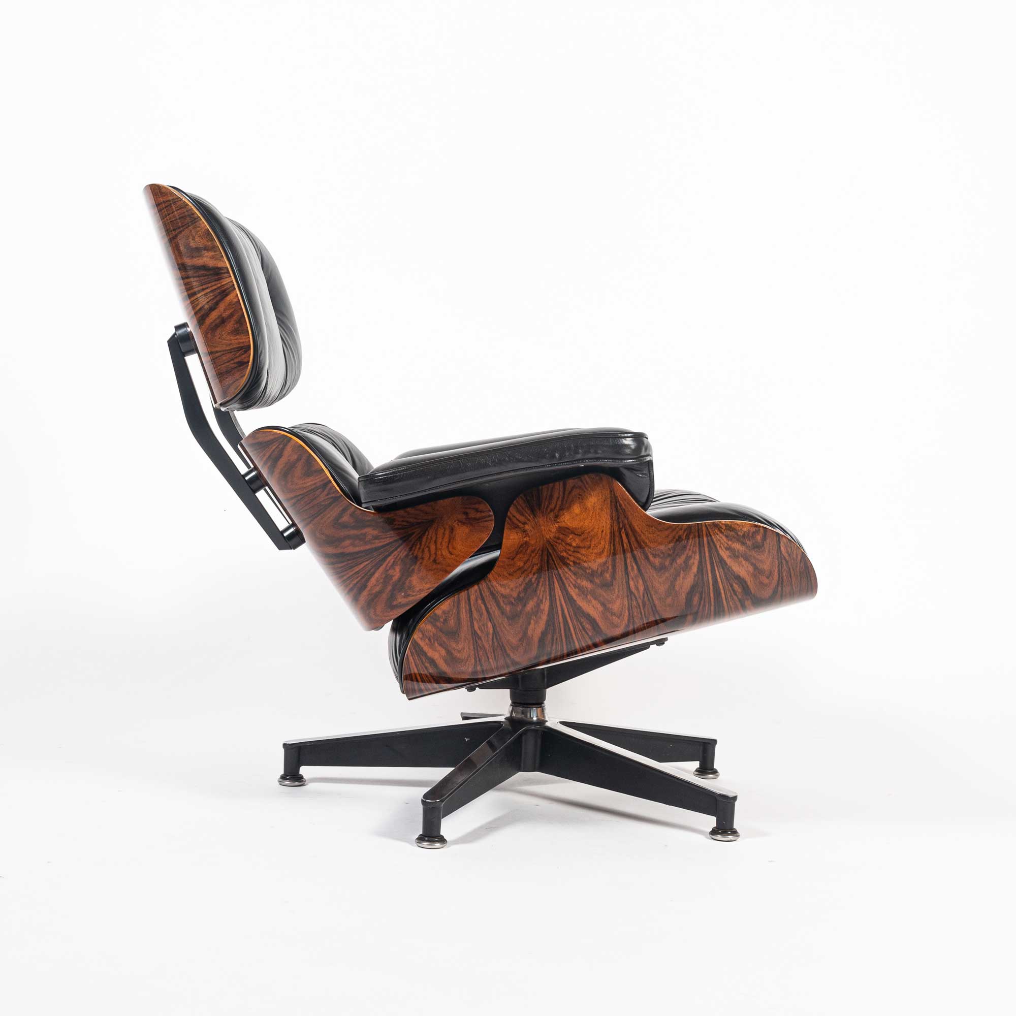 3rd Gen Eames Lounge Chair & Ottoman in black leather