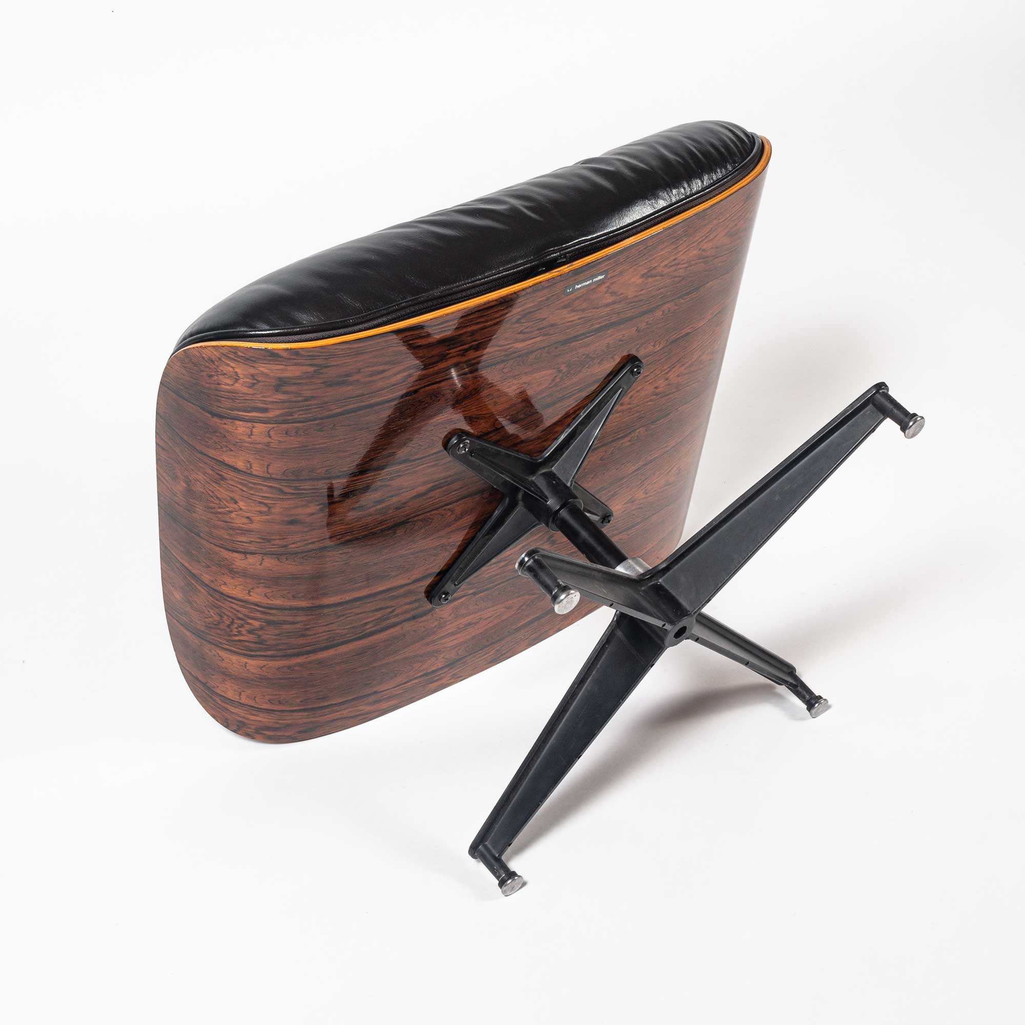 3rd Gen Eames Lounge Chair & Ottoman in black leather