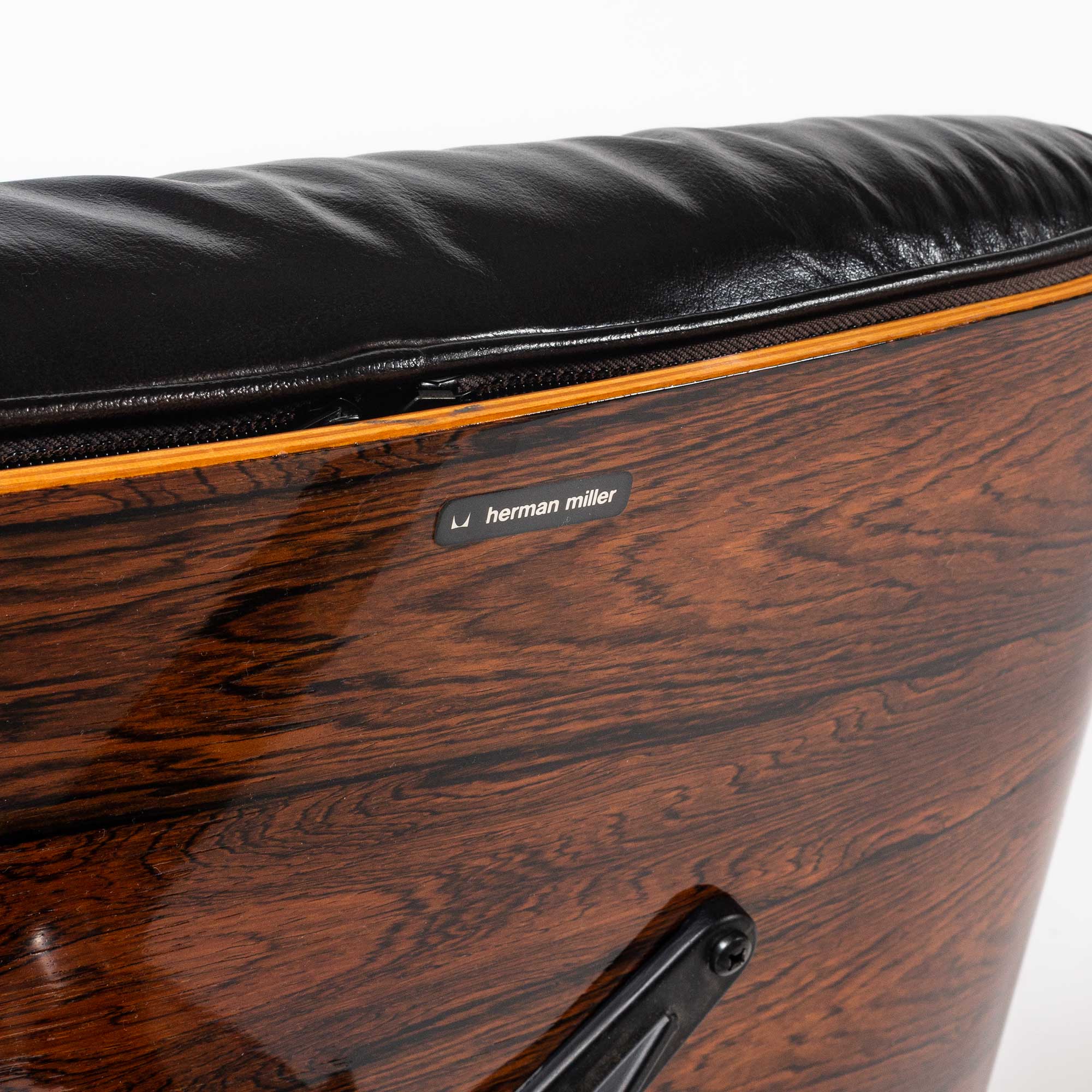 3rd Gen Eames Lounge Chair & Ottoman in black leather