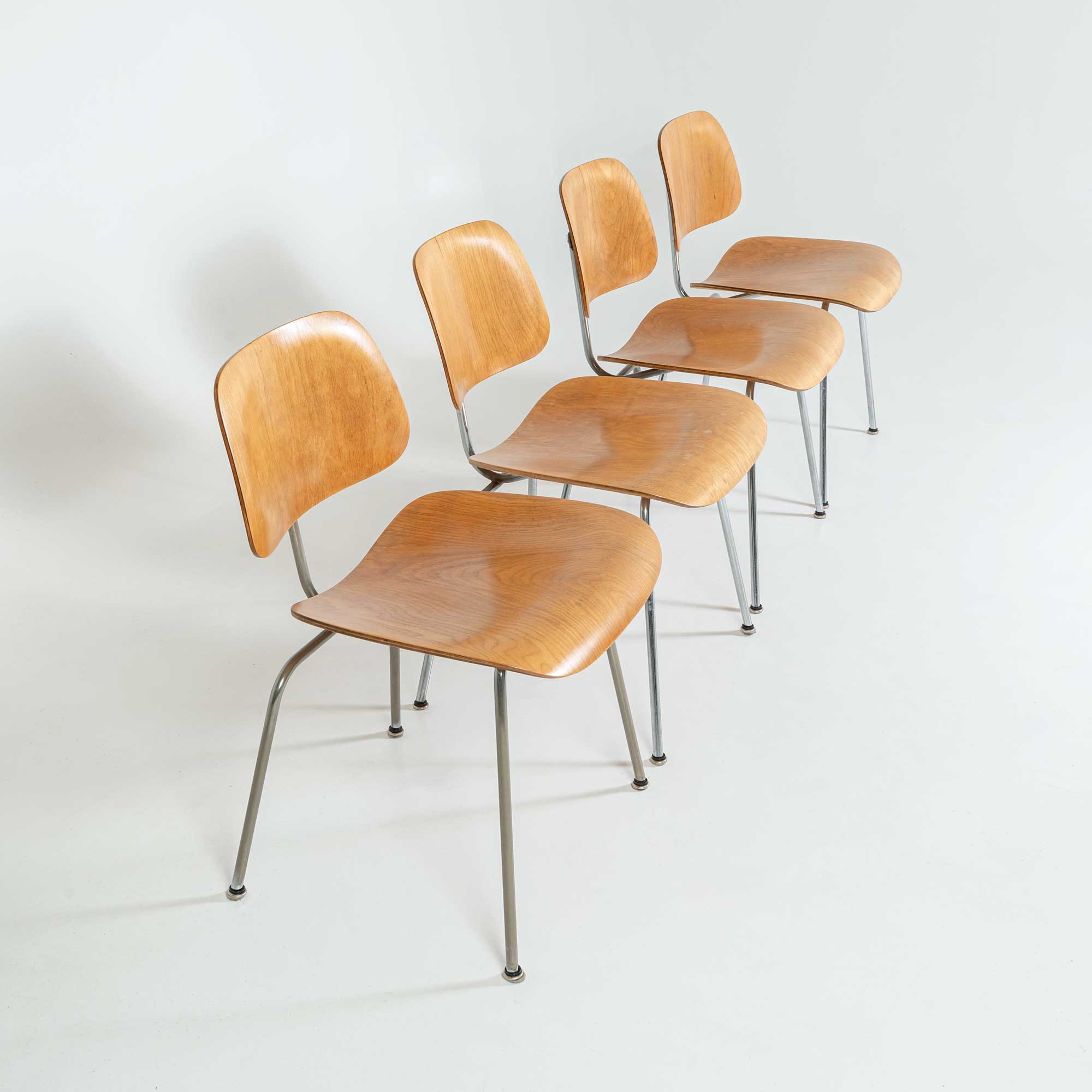 Set of 4 First Edition Eames Evans DCM Chairs