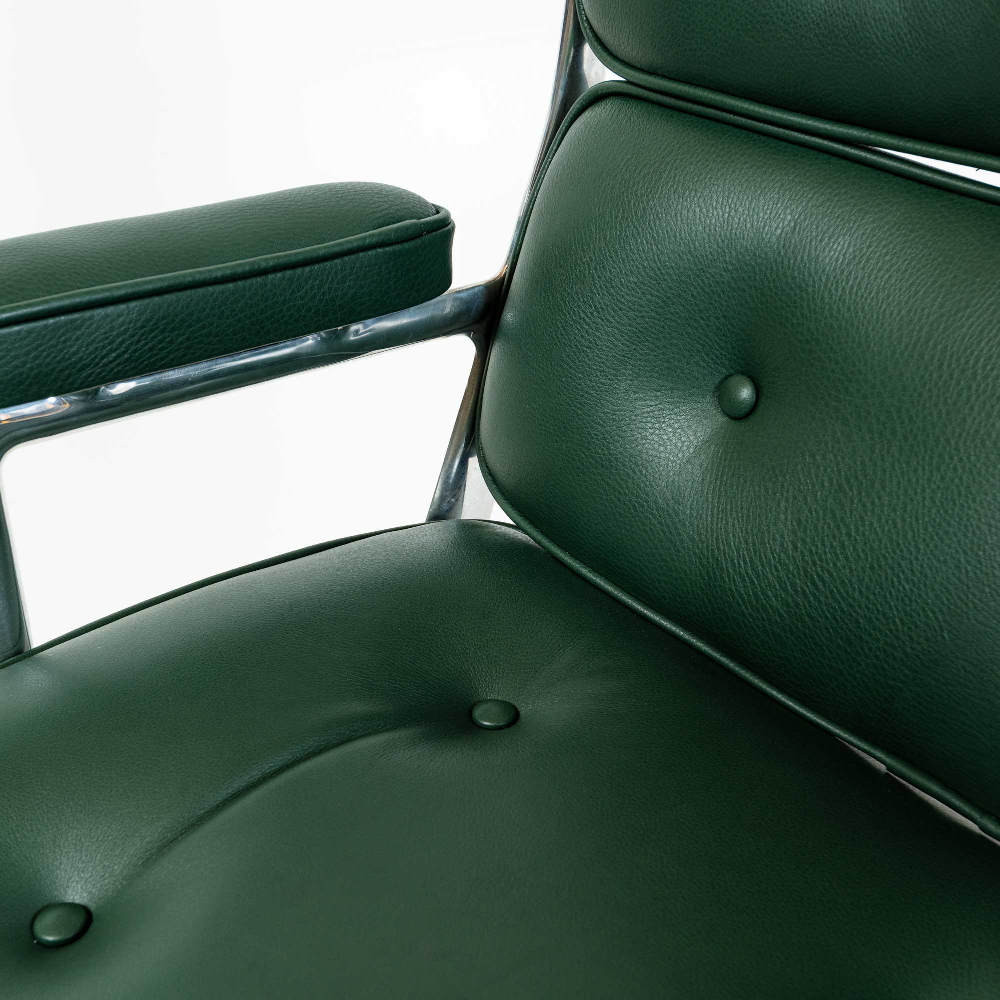 Custom Order: Custom Order First Gen Eames Time Life Lobby Chair in Green Leather