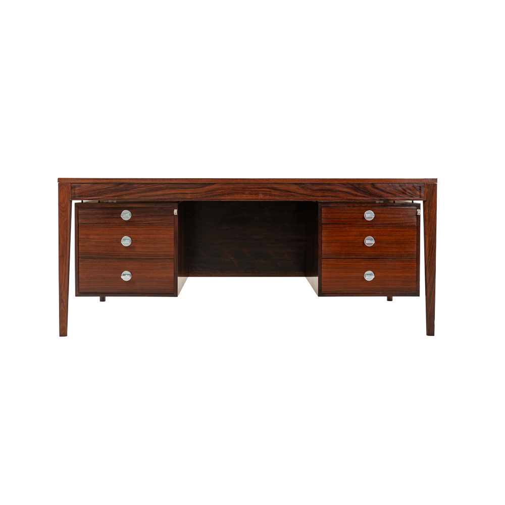 Finn Juhl for Cado Diplomat Series Desk with 6 drawers in Rosewood