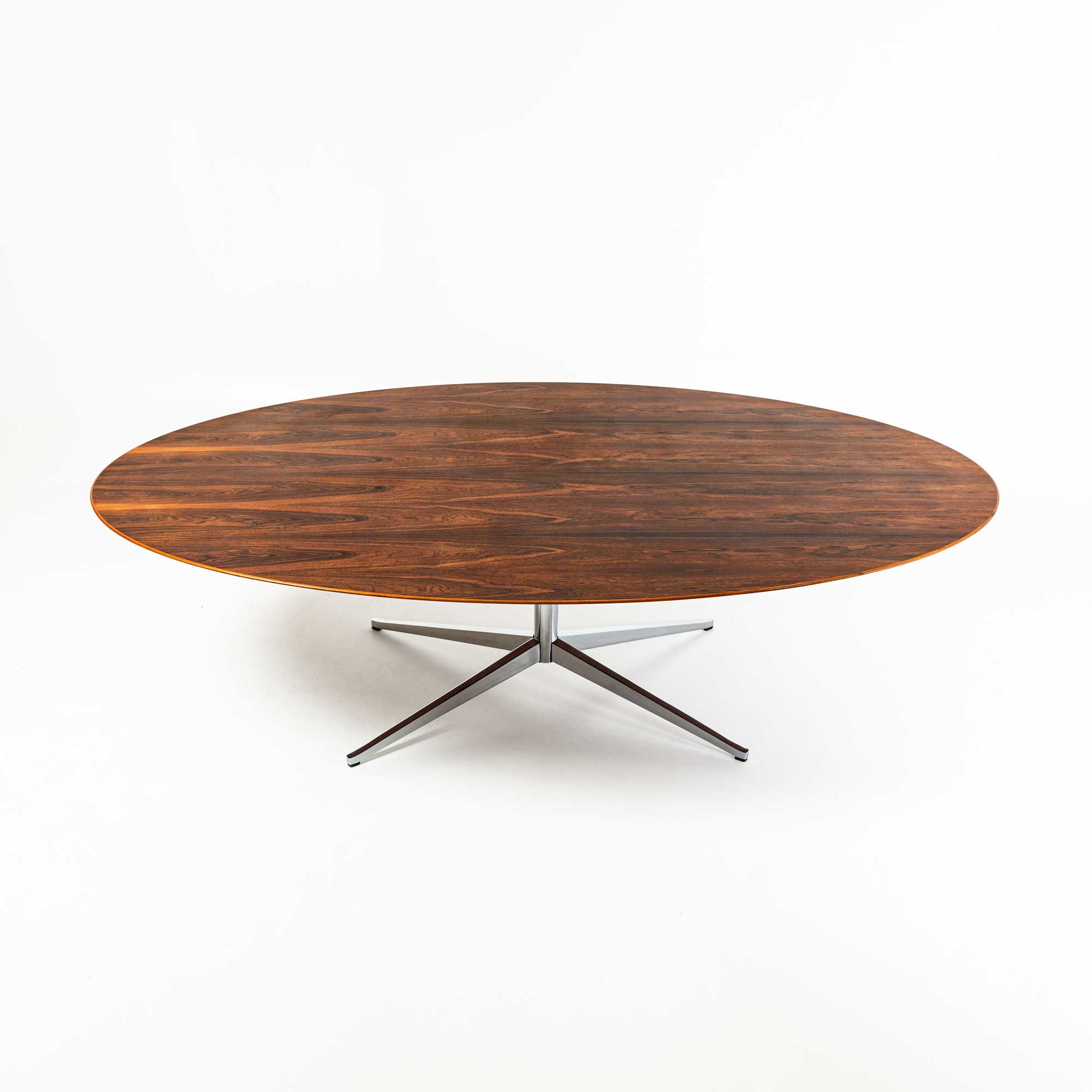 Knoll ローズウッド センターテーブル Florence Knoll 1961 Oval Table/Desk in Rosewood – Social Objects