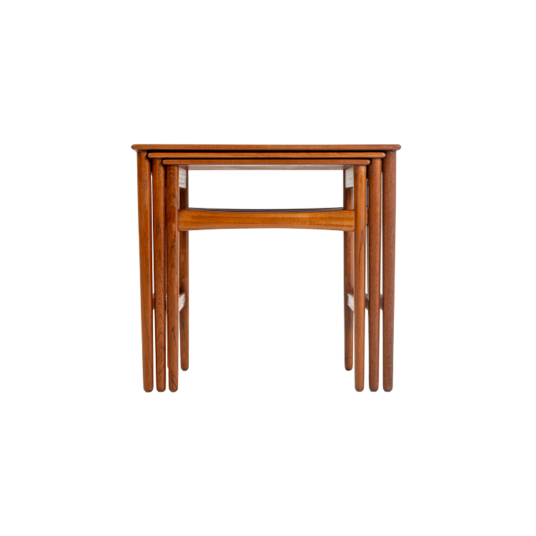 Hans J. Wegner For Andreas Tuck Nesting Table AT-40, Teak 1960s