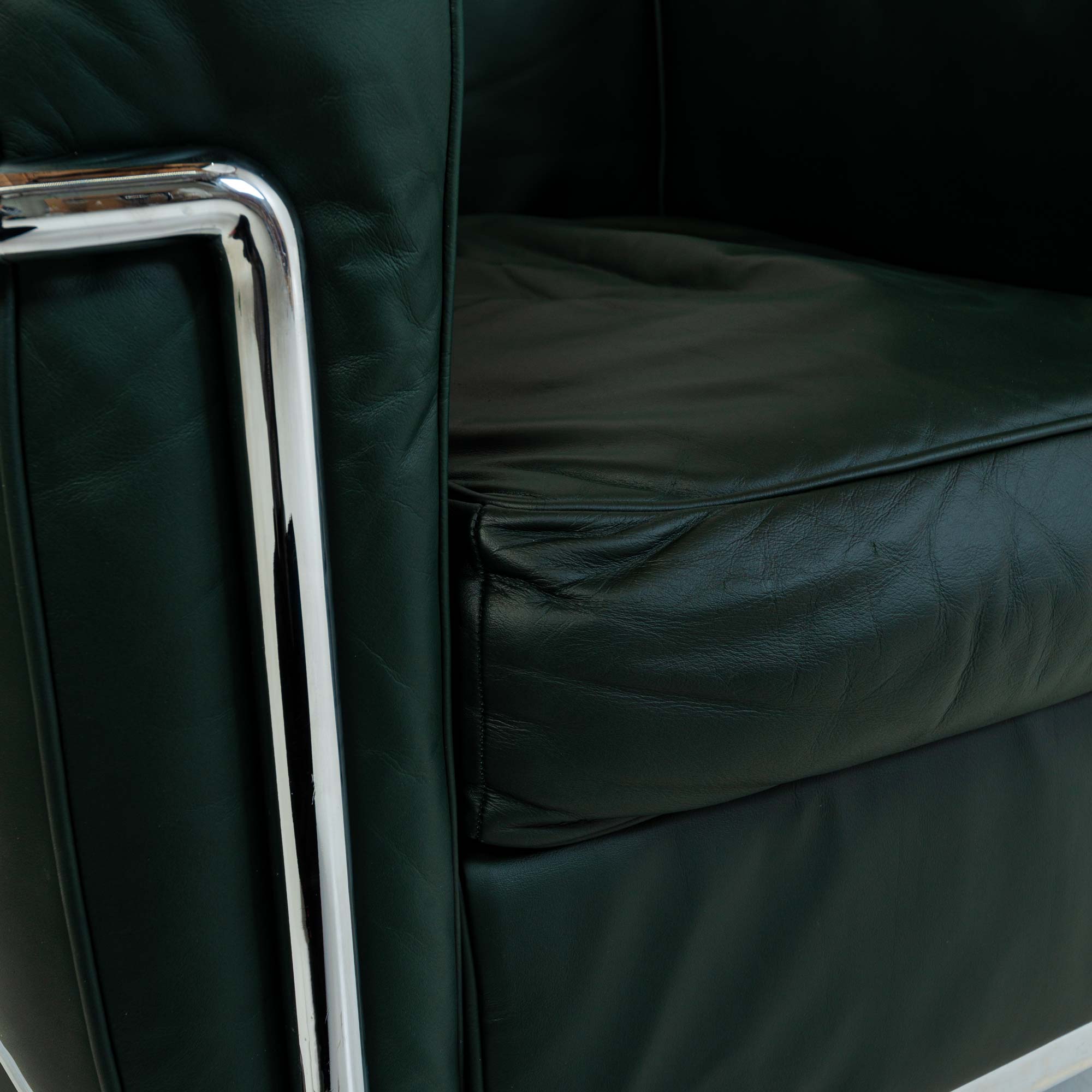 LC2 Petite Modele Armchair by Le Corbusier for Cassina in Midnight