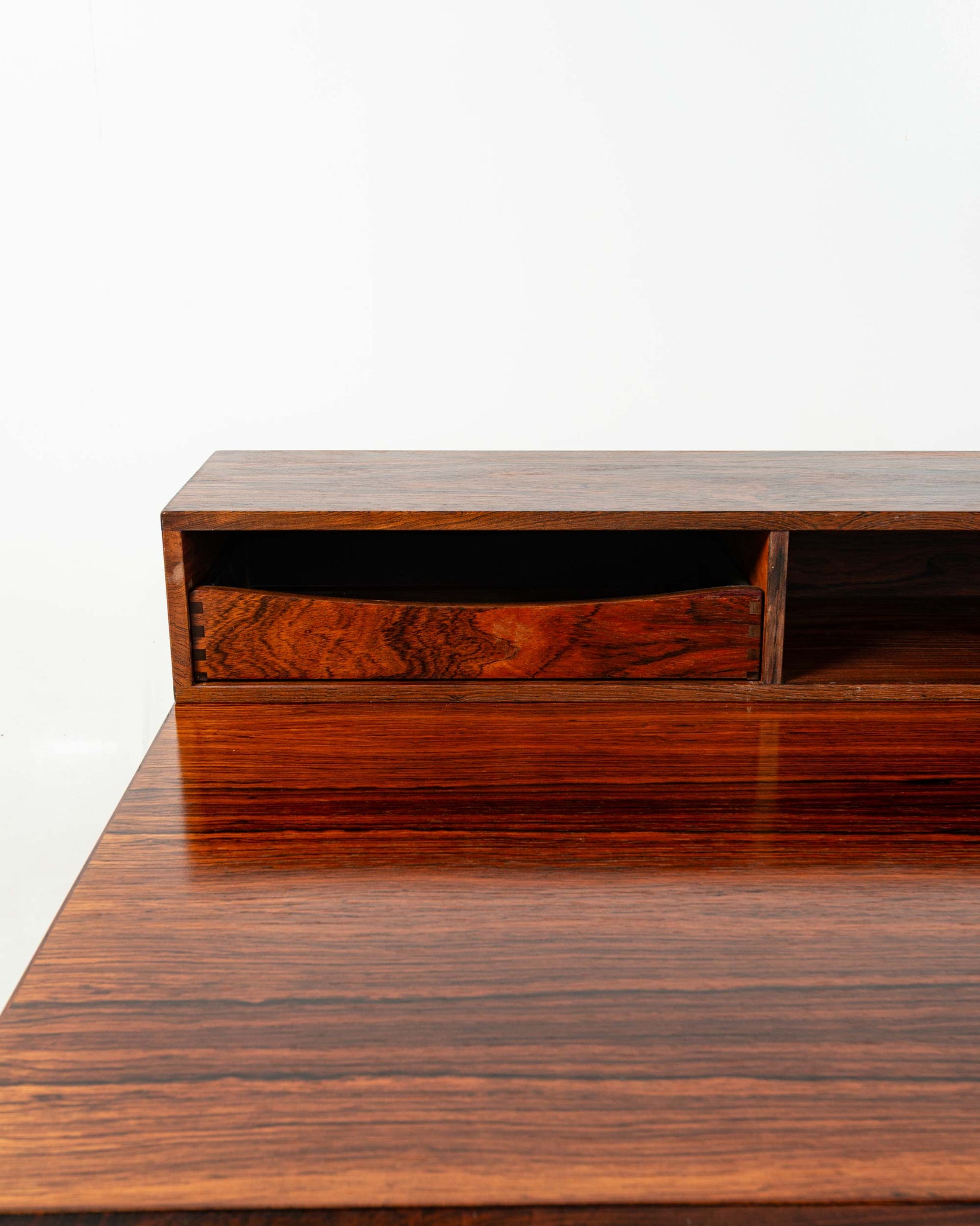 Peter Lovig Nielsen Flip Top Executive Desk in Rosewood with original cubbies