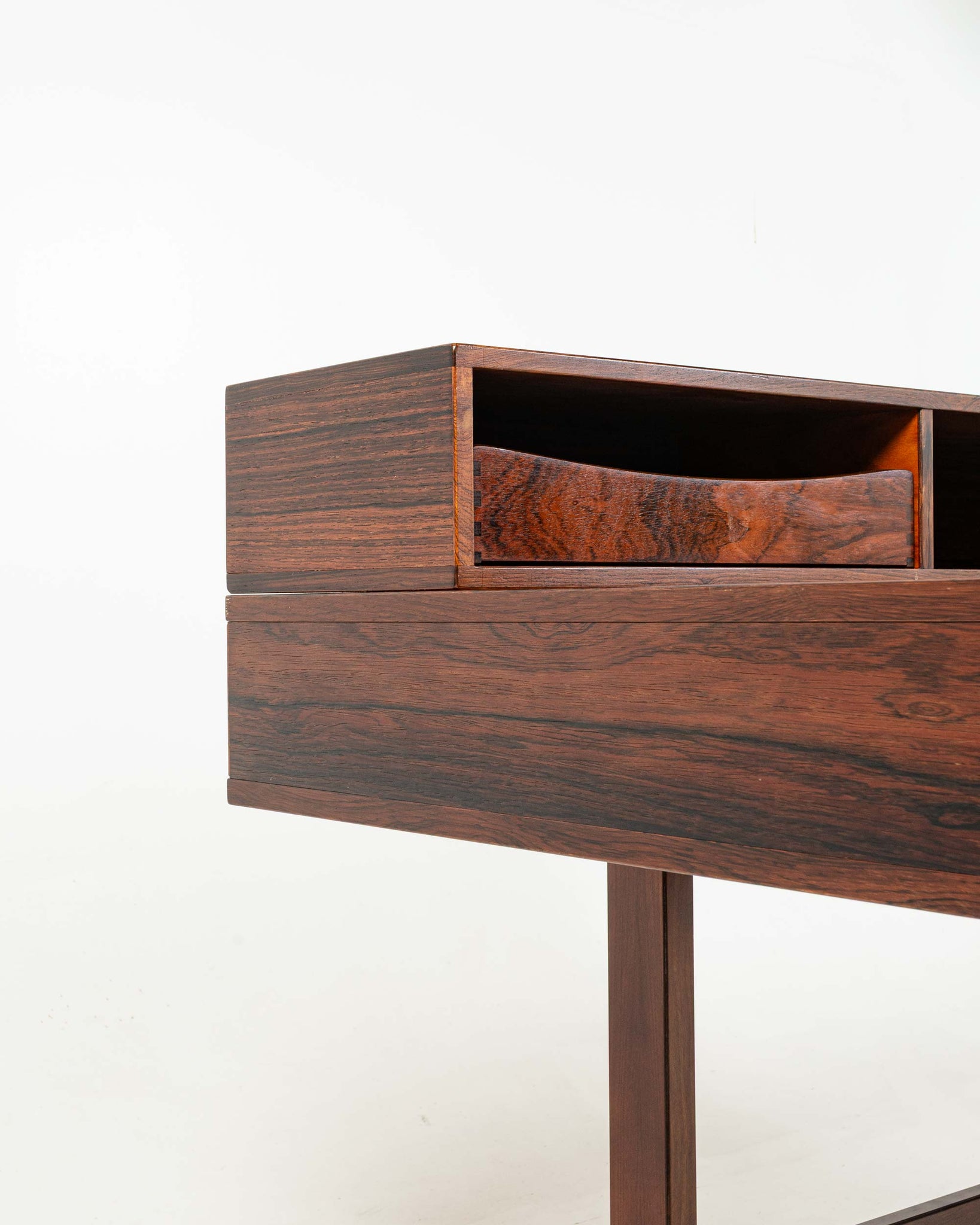 Peter Lovig Nielsen Flip Top Executive Desk in Rosewood with original cubbies