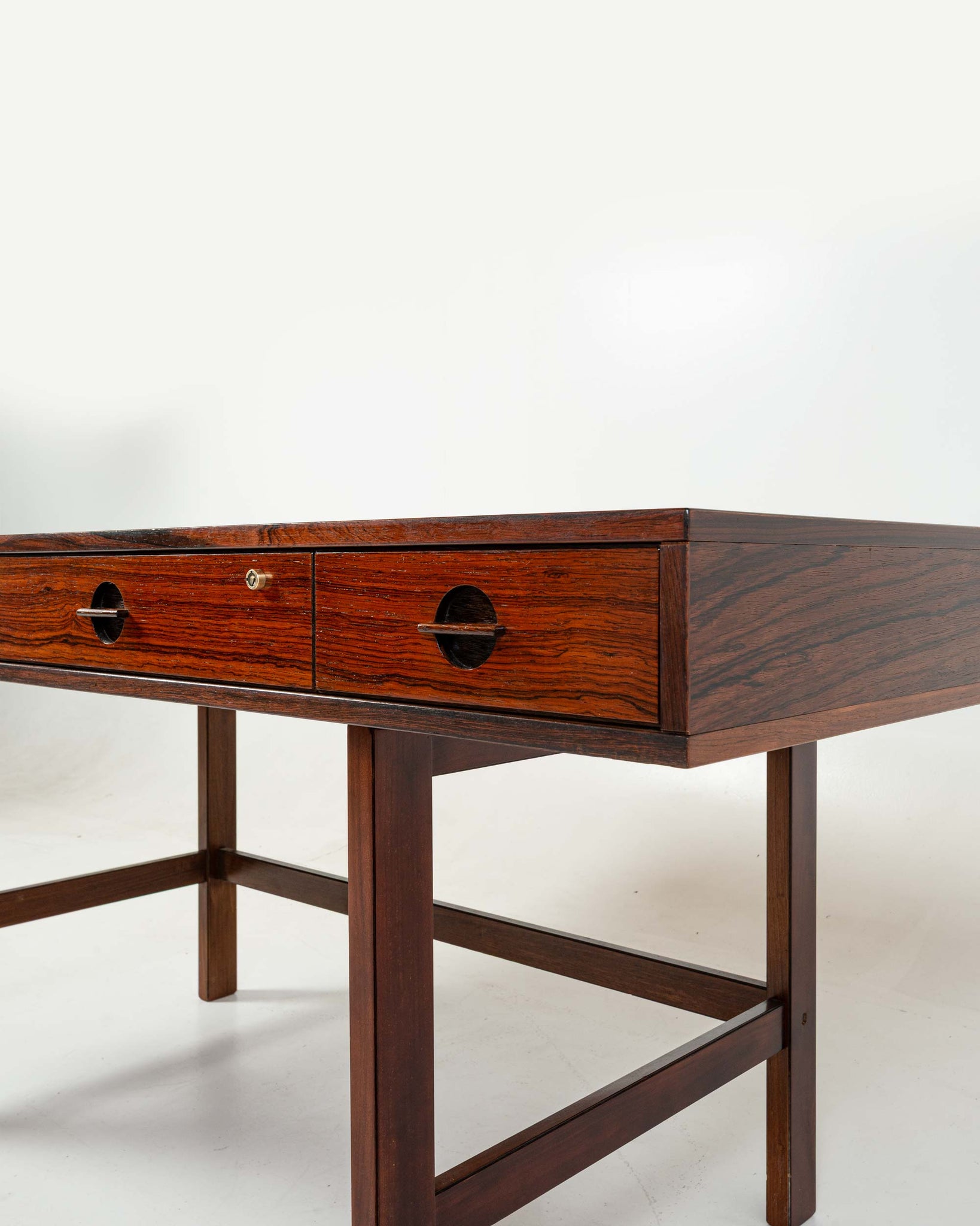 Peter Lovig Nielsen Flip Top Executive Desk in Rosewood with original cubbies