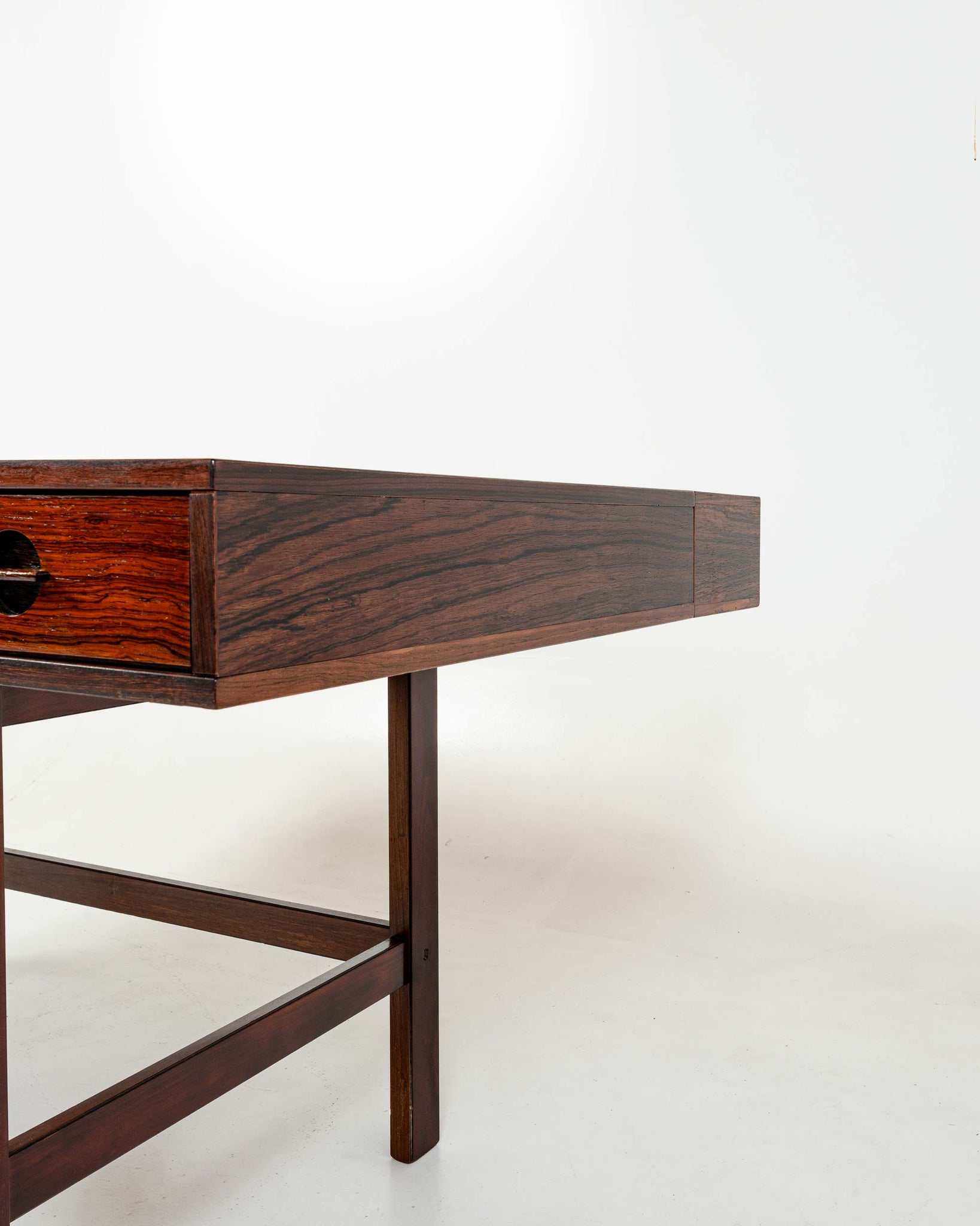 Peter Lovig Nielsen Flip Top Executive Desk in Rosewood with original cubbies