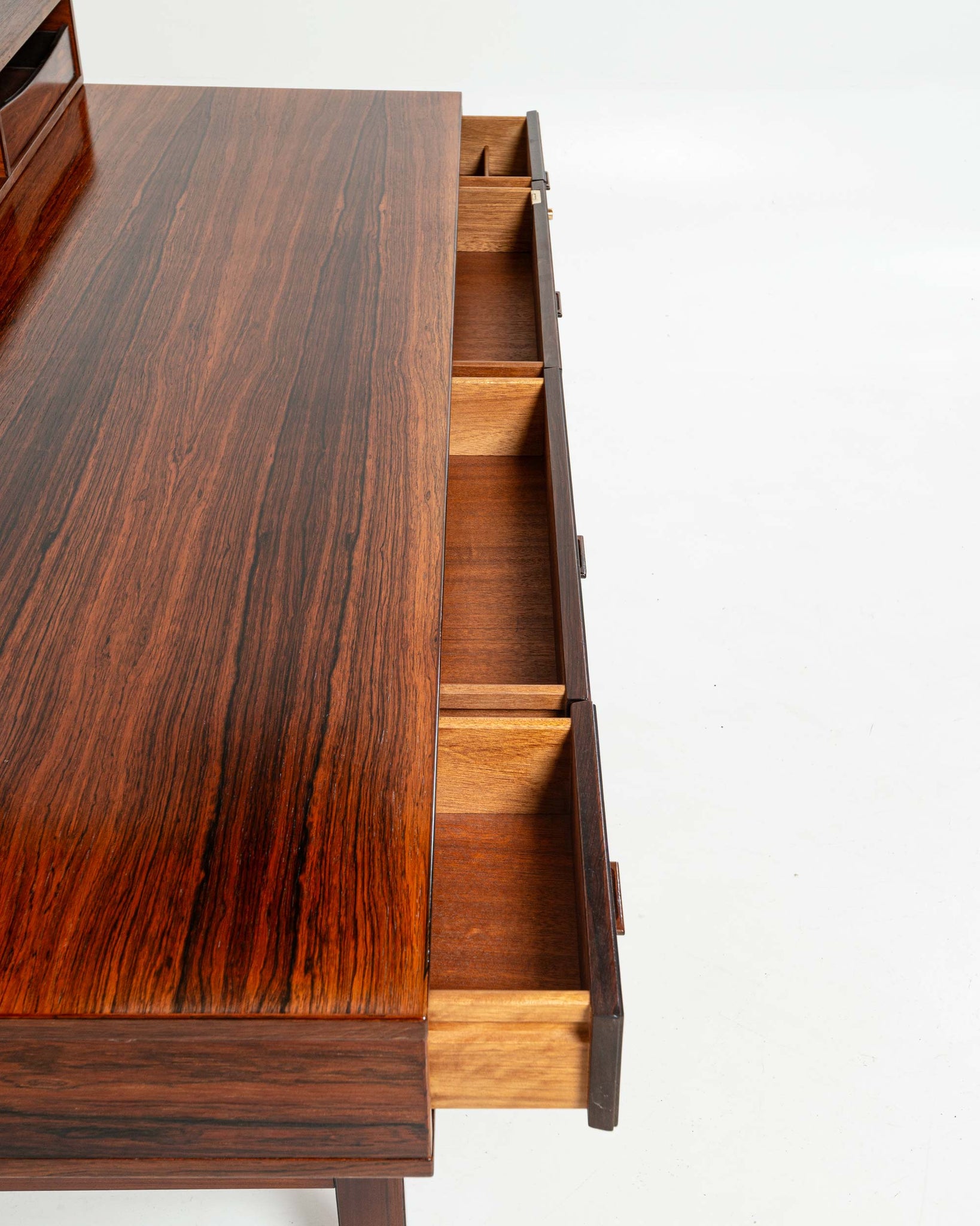 Peter Lovig Nielsen Flip Top Executive Desk in Rosewood with original cubbies