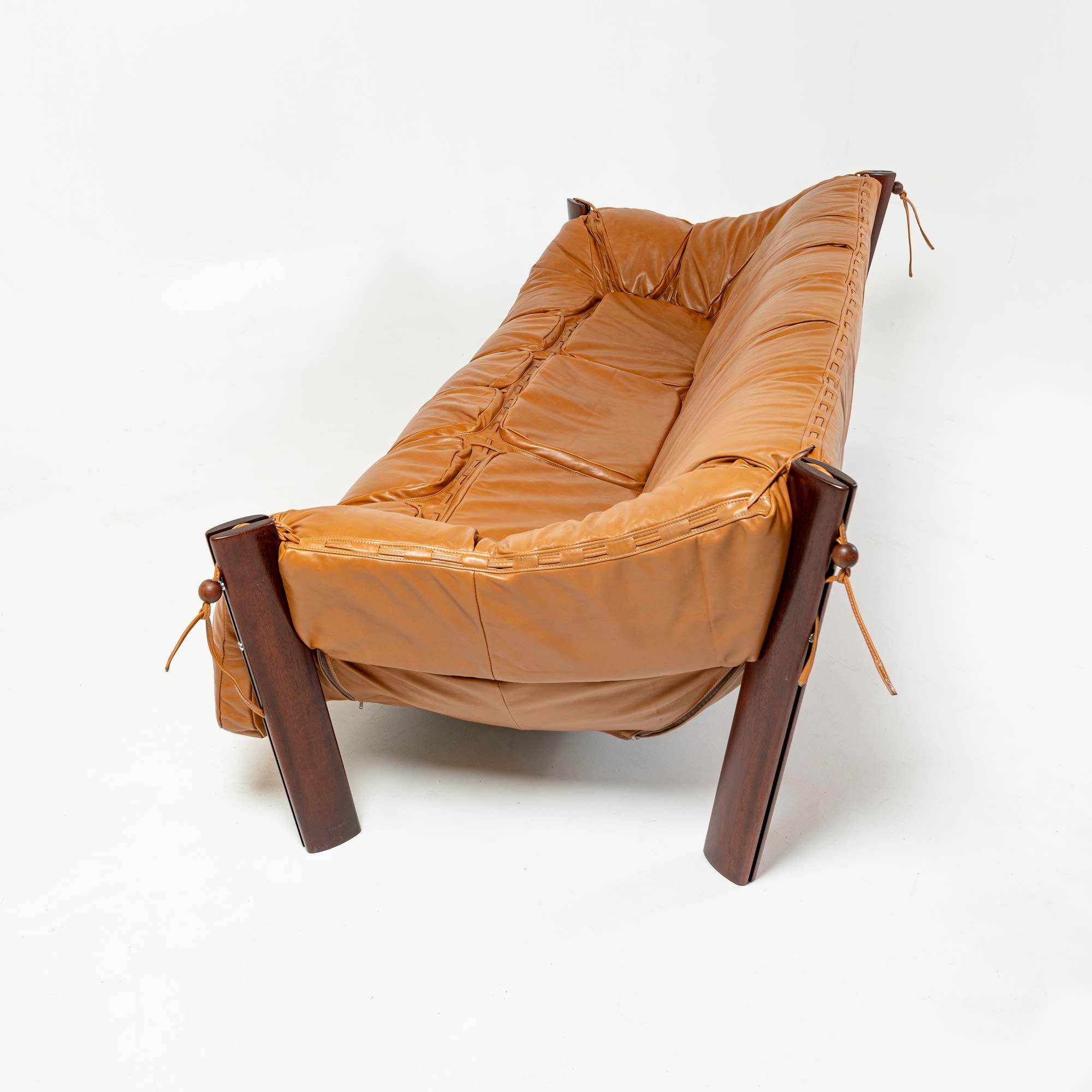 Percival Lafer MP-211 three seater sofa in rosewood and Maharam