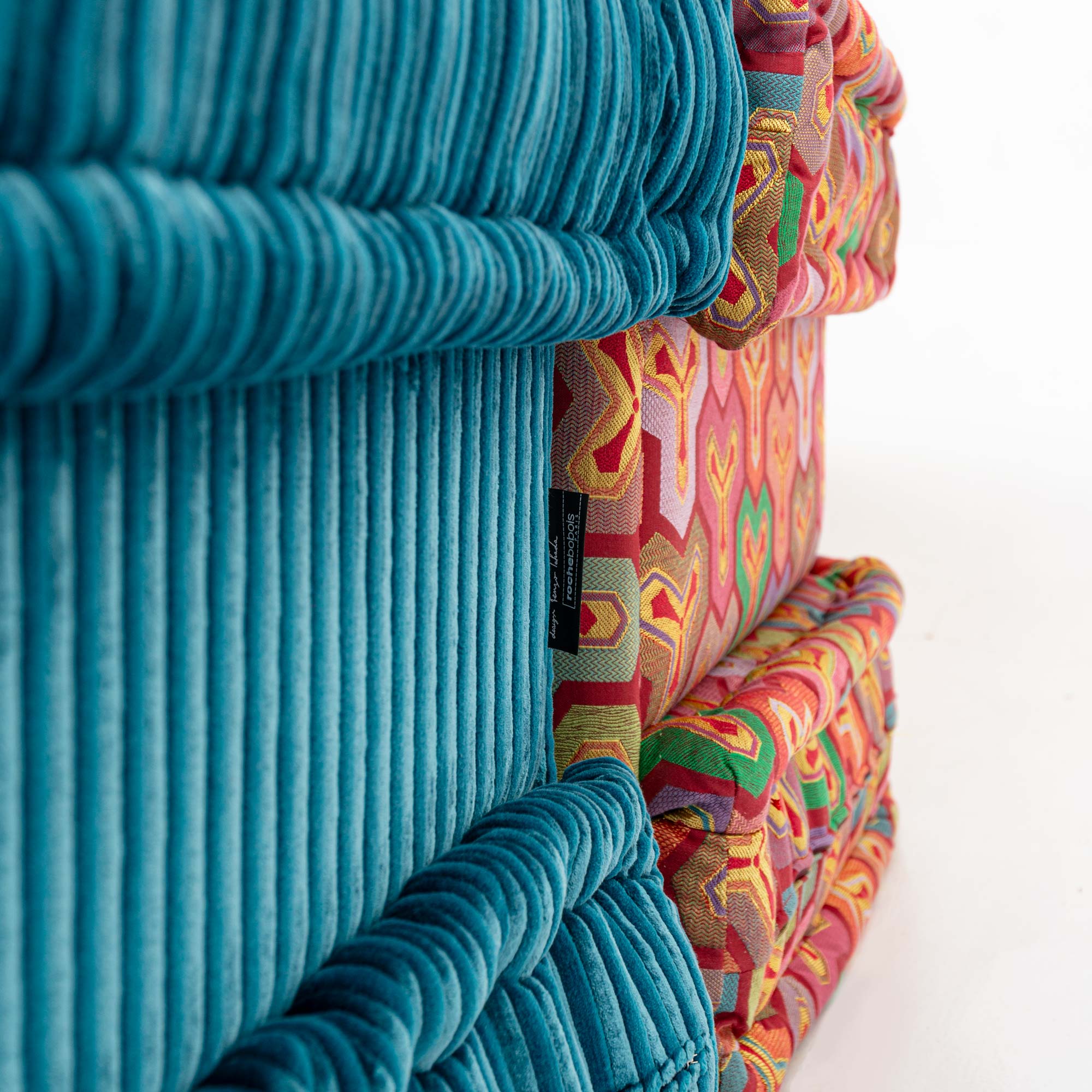 Hans Hopfer for Roche Bobois Mah-Jong Sofa in Kenzo Composition Hiru Fabric 12 pieces