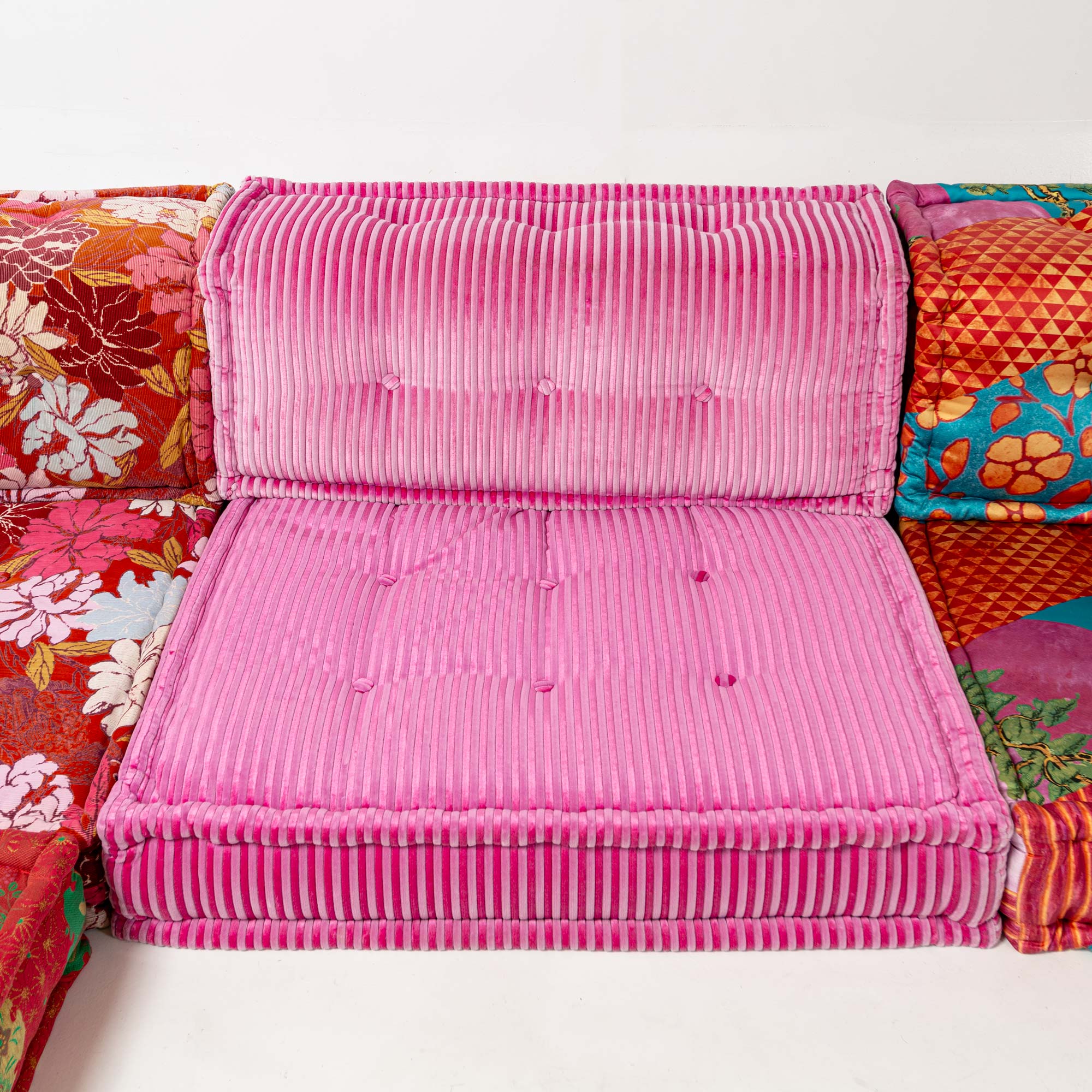 Hans Hopfer for Roche Bobois Mah-Jong Sofa in Kenzo Composition Hiru Fabric 12 pieces