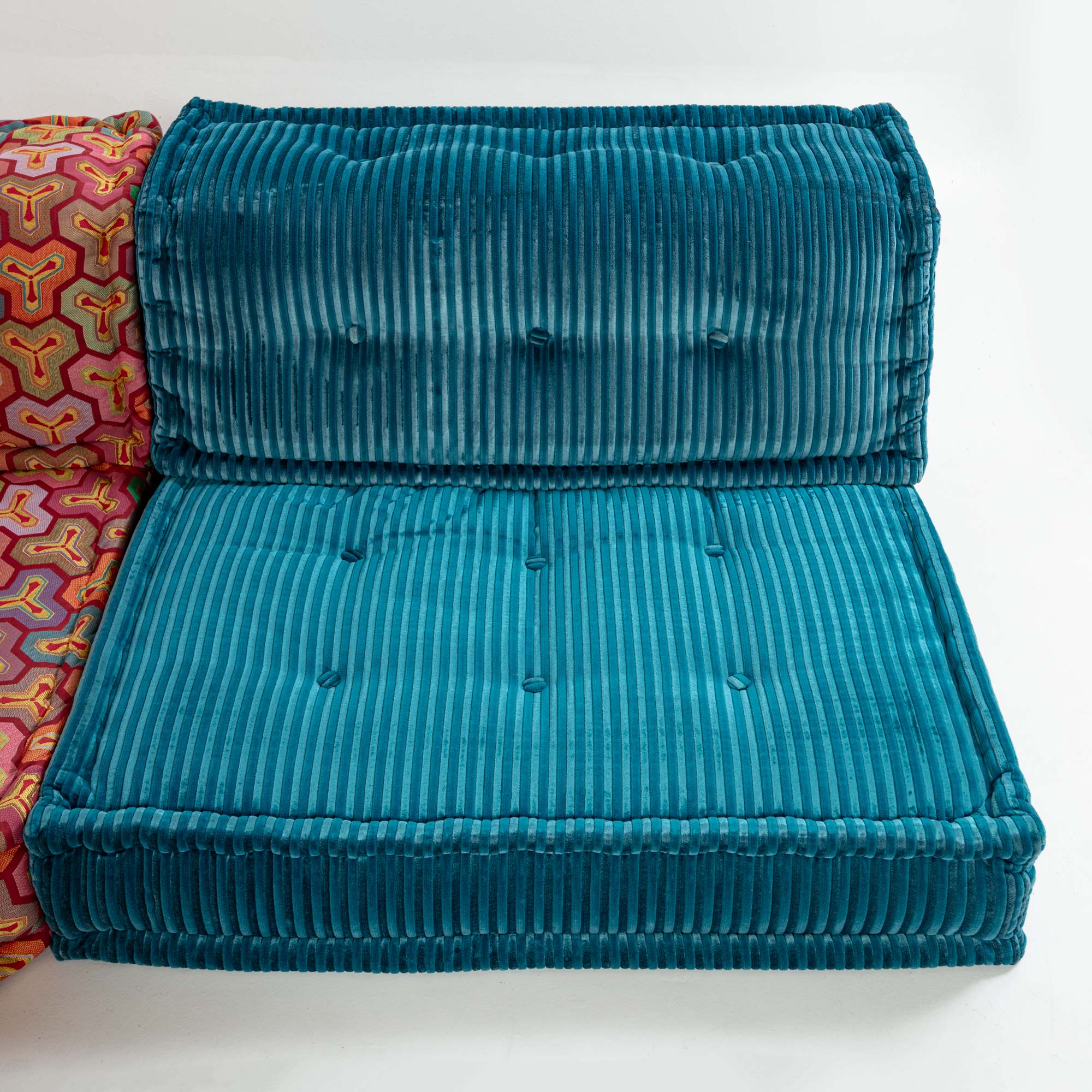 Hans Hopfer for Roche Bobois Mah-Jong Sofa in Kenzo Composition Hiru Fabric 12 pieces