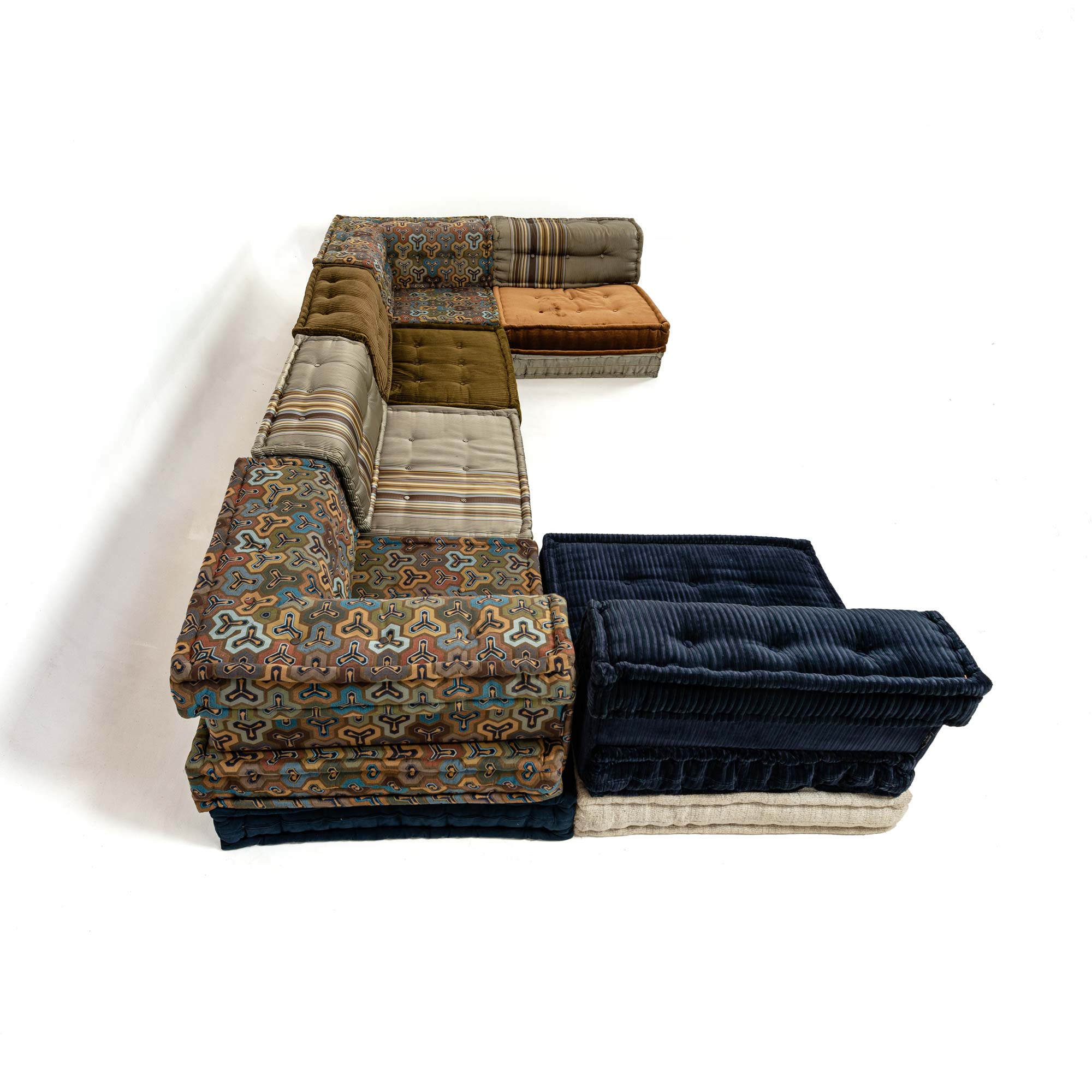 Roche Bobois Mah-Jong 18 piece Modular Sofa in Kenzo Takada Fabric