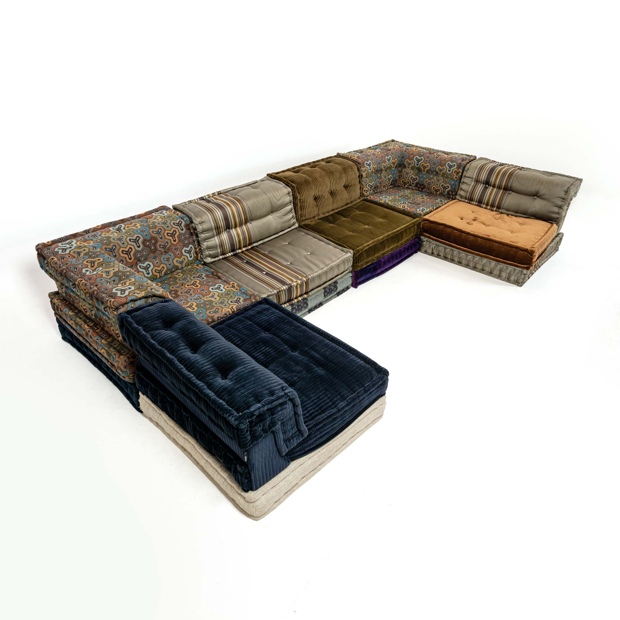 Roche Bobois Mah-Jong 18 piece Modular Sofa in Kenzo Takada Fabric