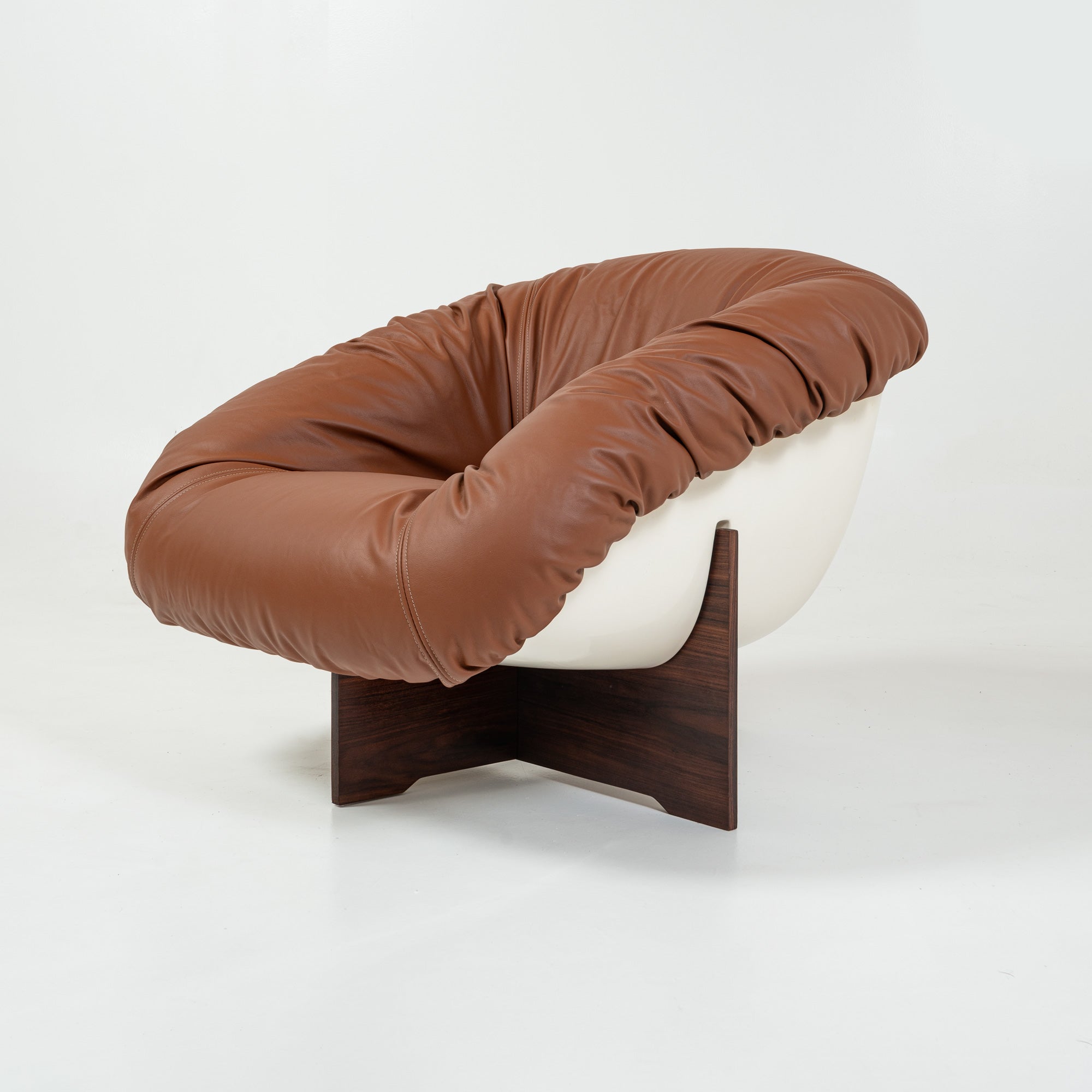 Percival Lafer's MP-61 Lounge Chair in Maharam Leather and