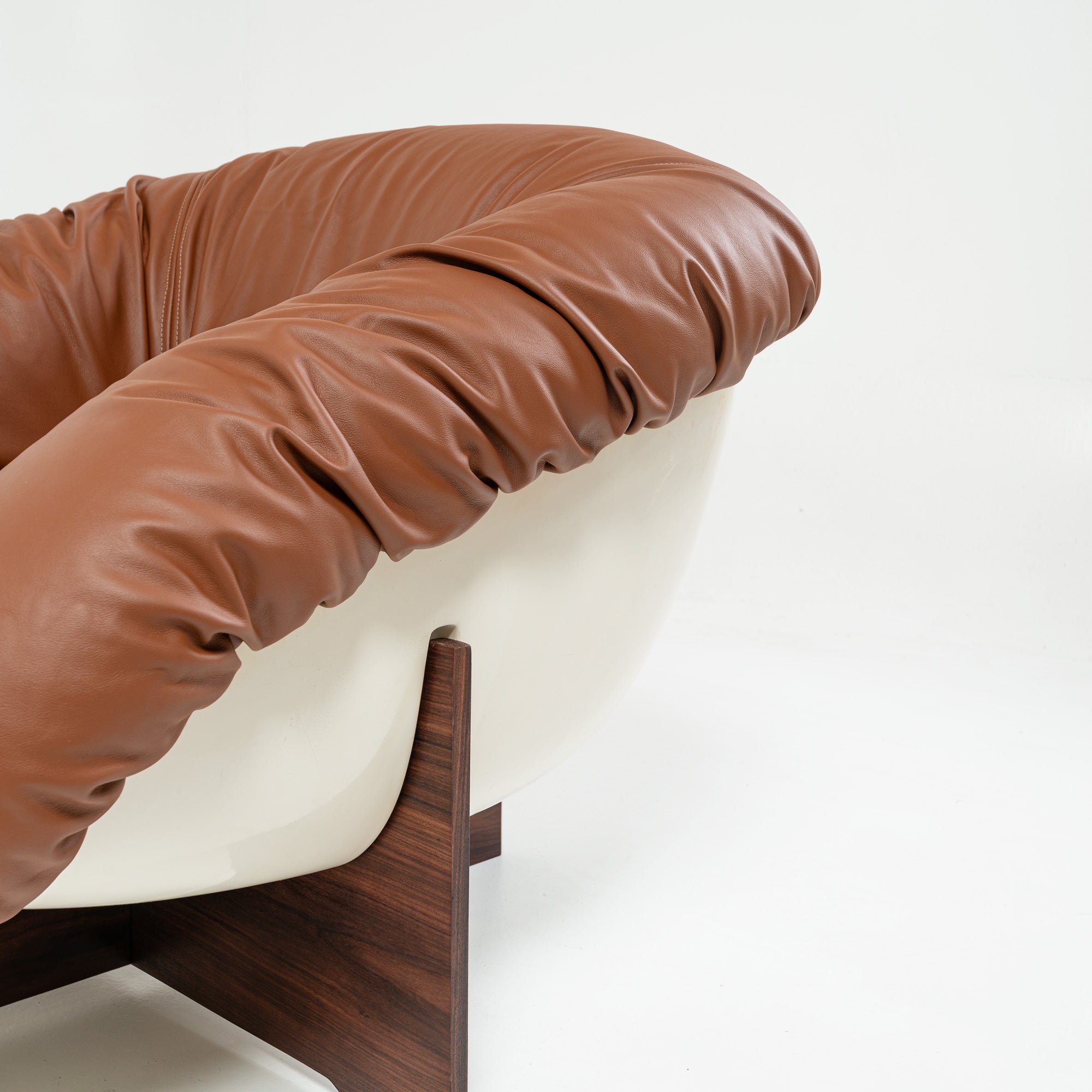Percival Lafer's MP-61 Lounge Chair in Maharam Leather and
