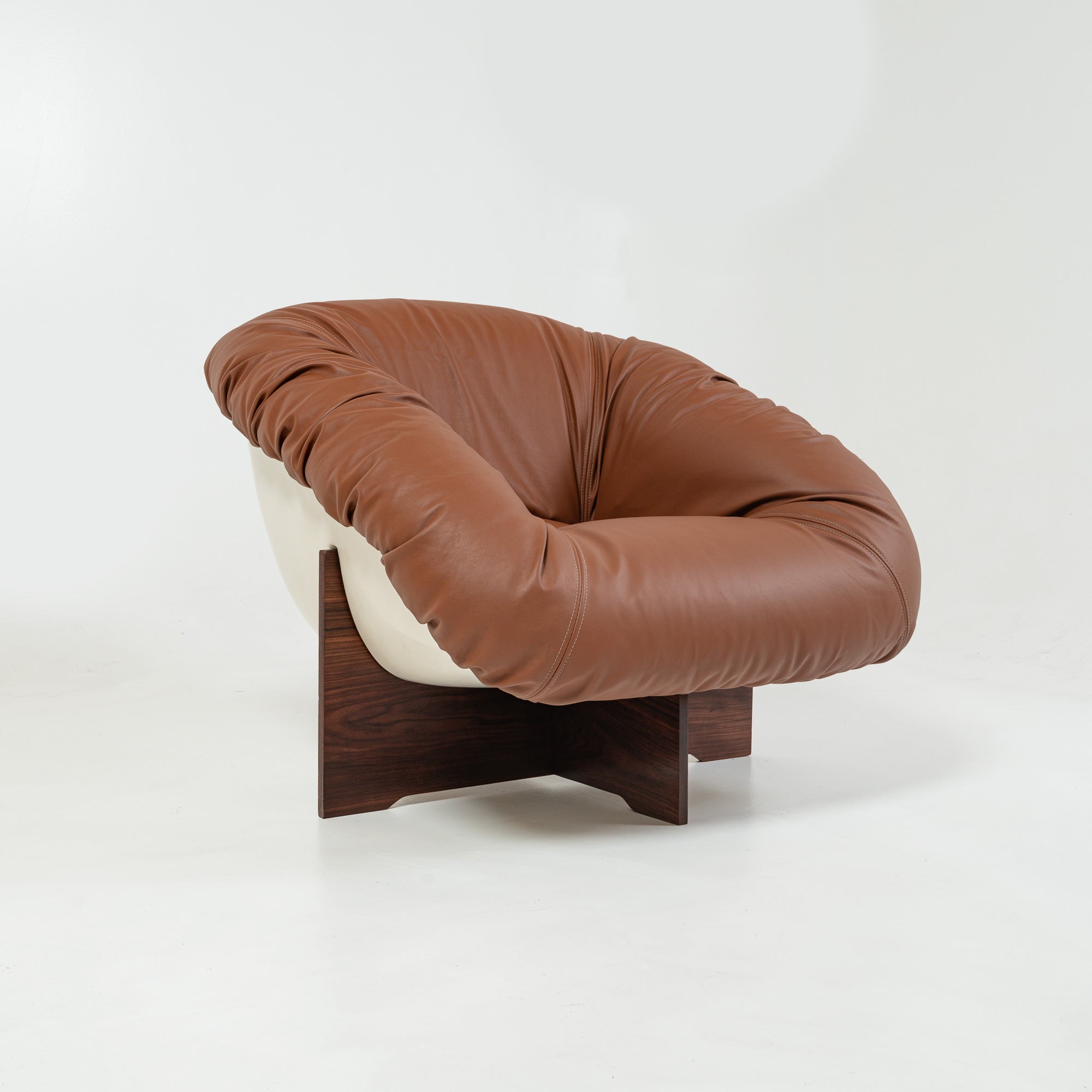 Percival Lafer's MP-61 Lounge Chair in Maharam Leather and