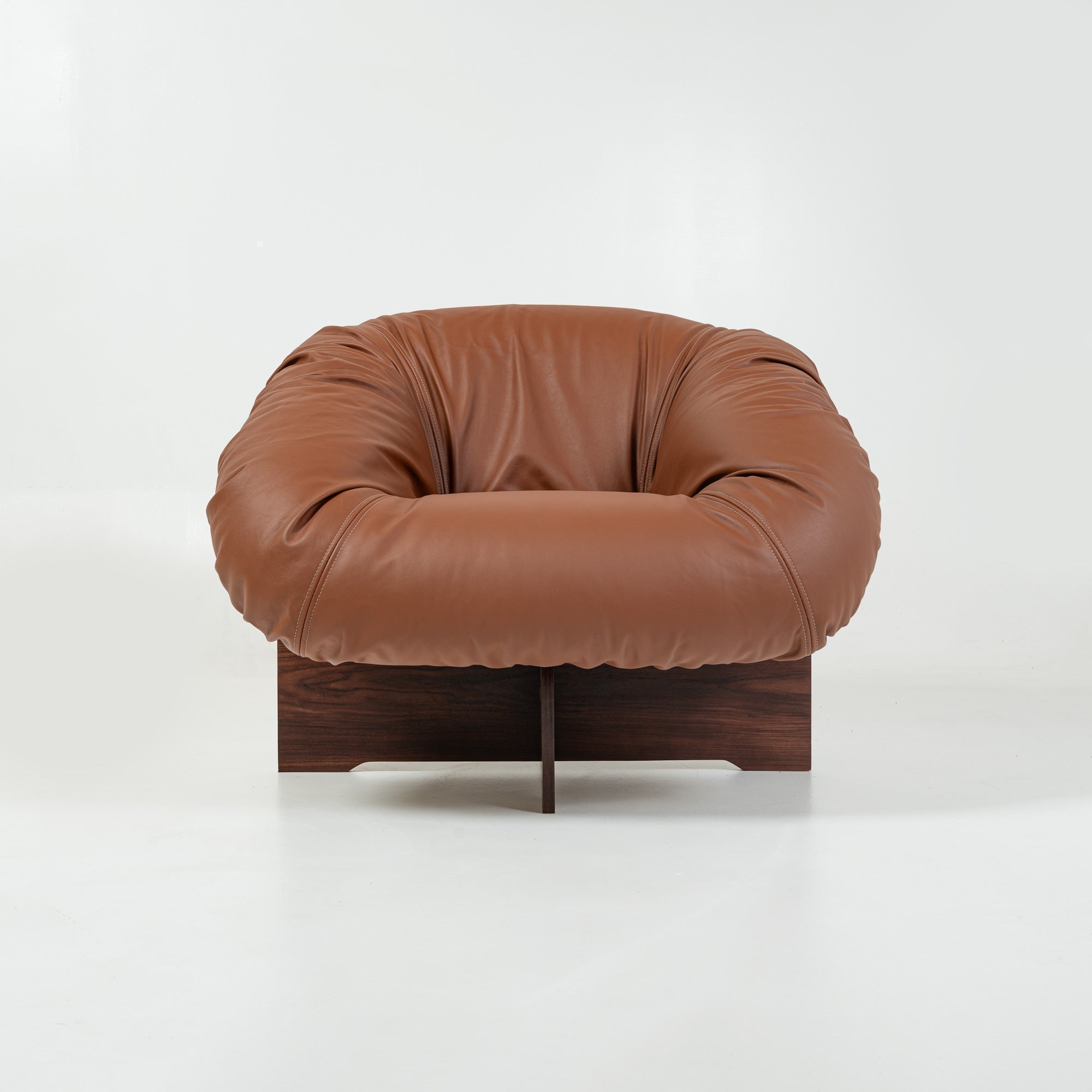 Percival Lafer's MP-61 Lounge Chair in Maharam Leather and
