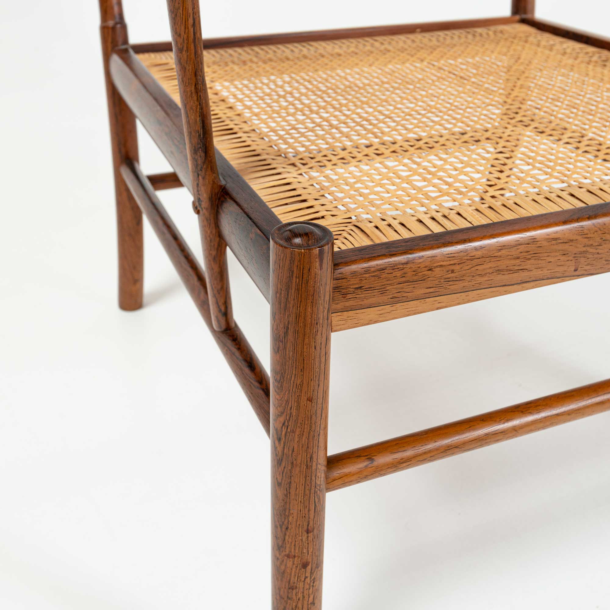 Ole Wanscher's Colonial Chair in Rosewood with Maharam Sorghum Cushion