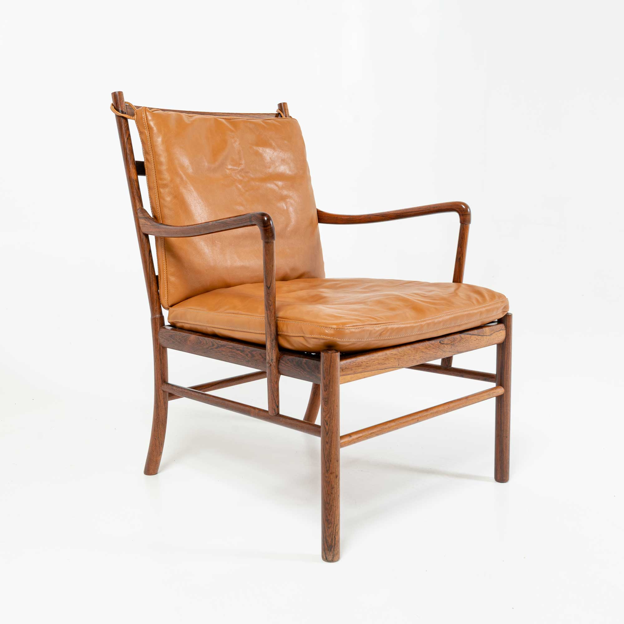 Ole Wanscher's Colonial Chair in Rosewood with Maharam Sorghum Cushion