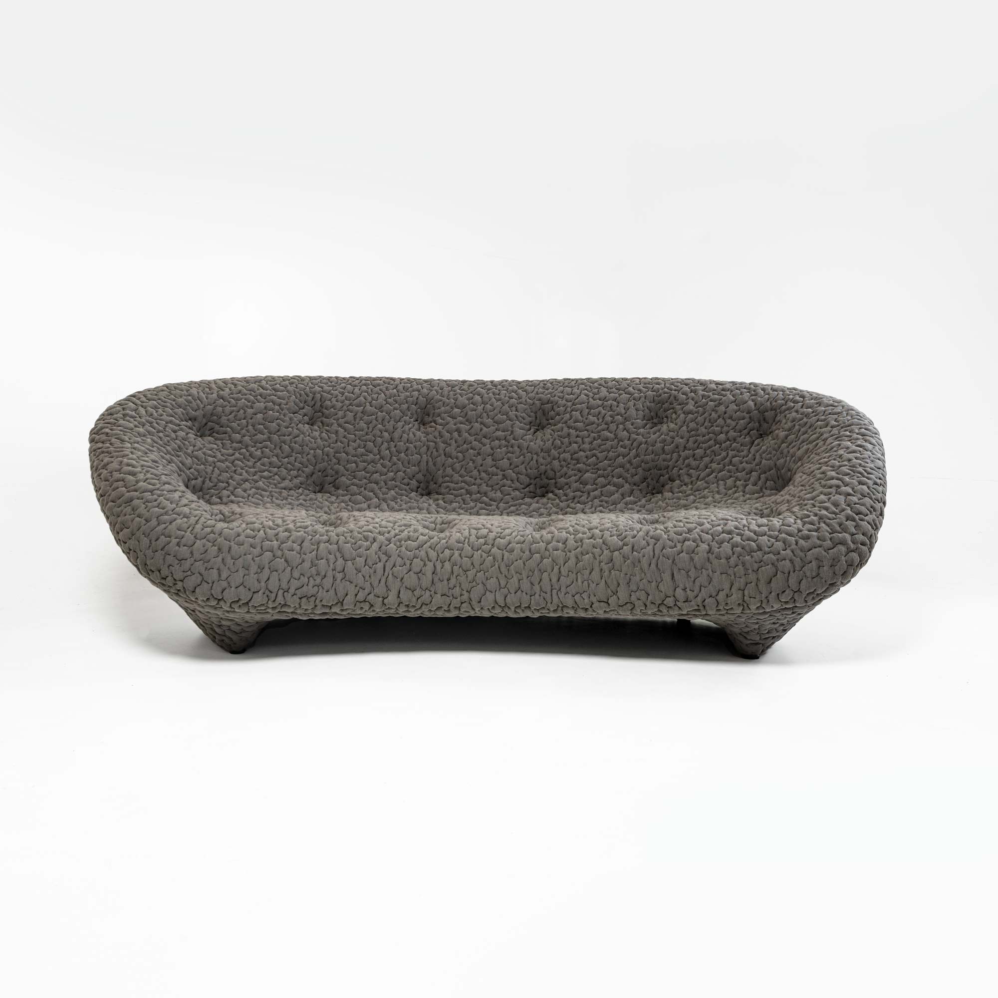 Ligne Roset Ploum Three Seater High Back Sofa in Moby/FR Rock Fabric