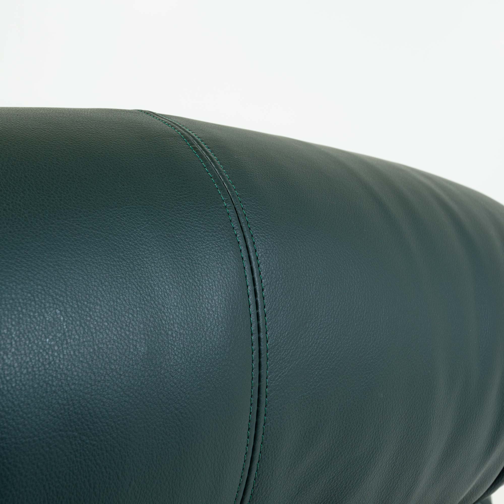 Soriana Lounge Chair by Afra & Tobia Scarpa for Cassina 1970s in Elmo Green Leather