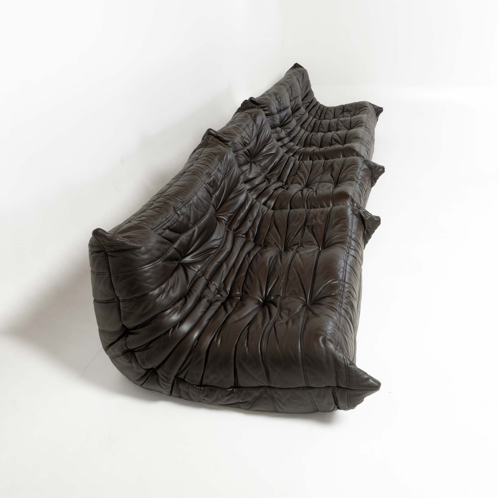Michel Ducaroys Togo Loveseat in Original Chocolate Leather