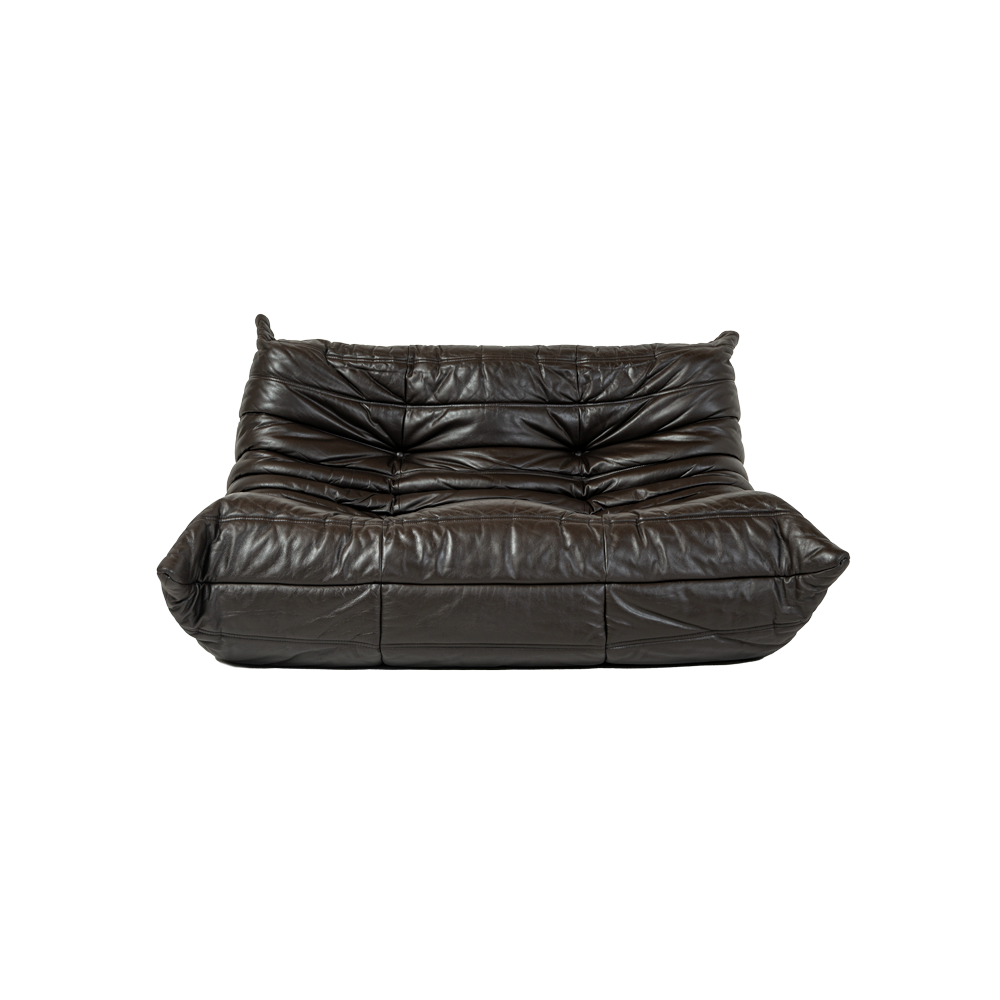 Michel Ducaroys Togo Loveseat in Original Chocolate Leather