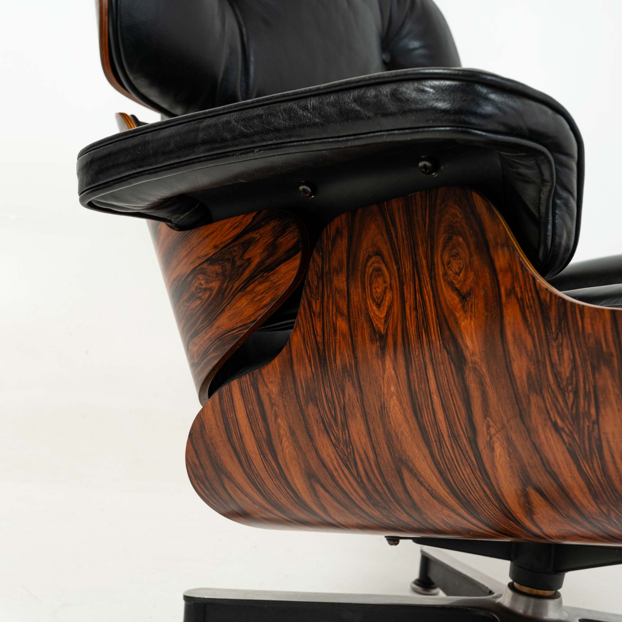 Third Generation Eames Lounge Chair & Ottoman, Rosewood, Black