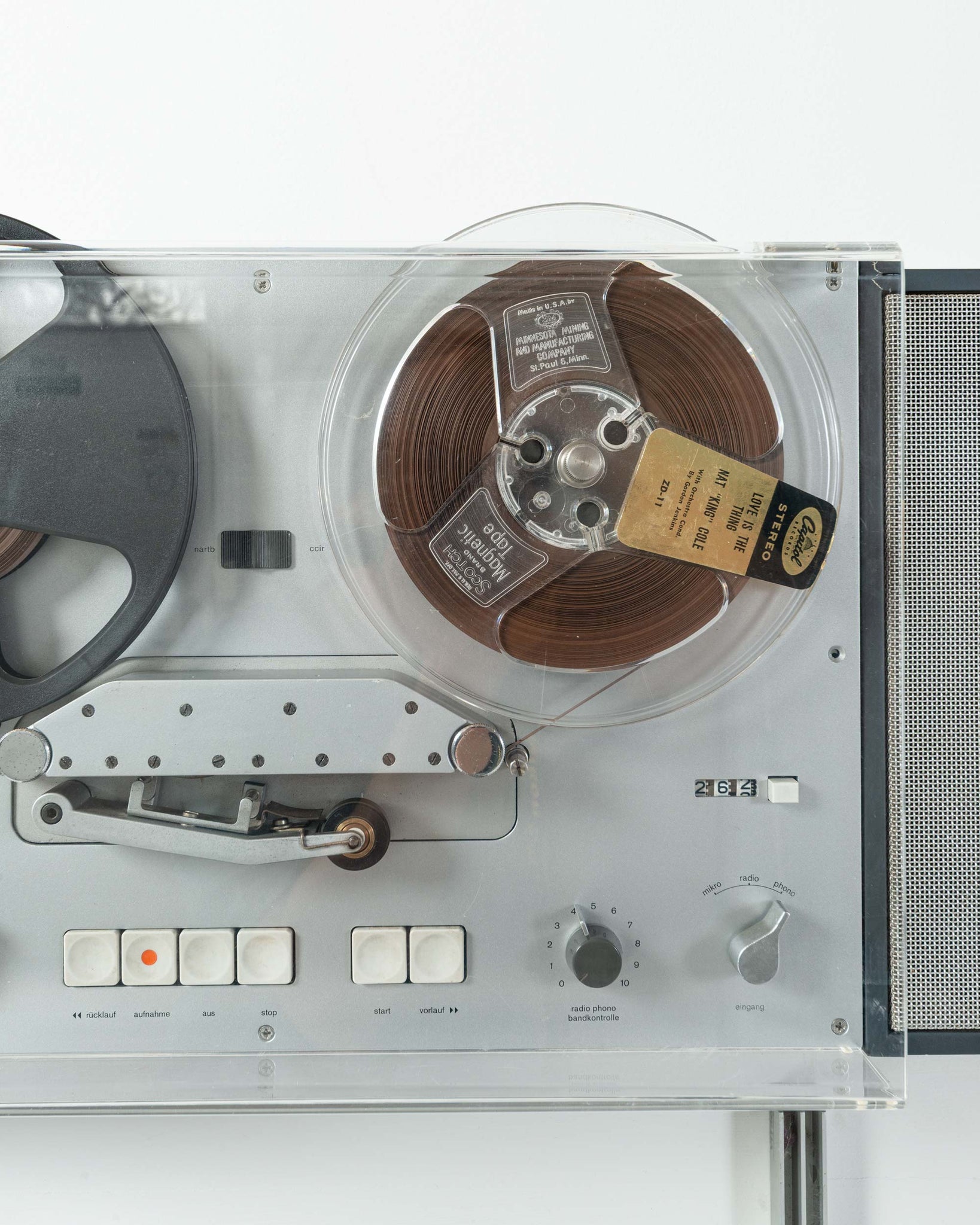 Dieter Rams for Braun Black Wall Mount Stereo System "Wandanlage" with TG60