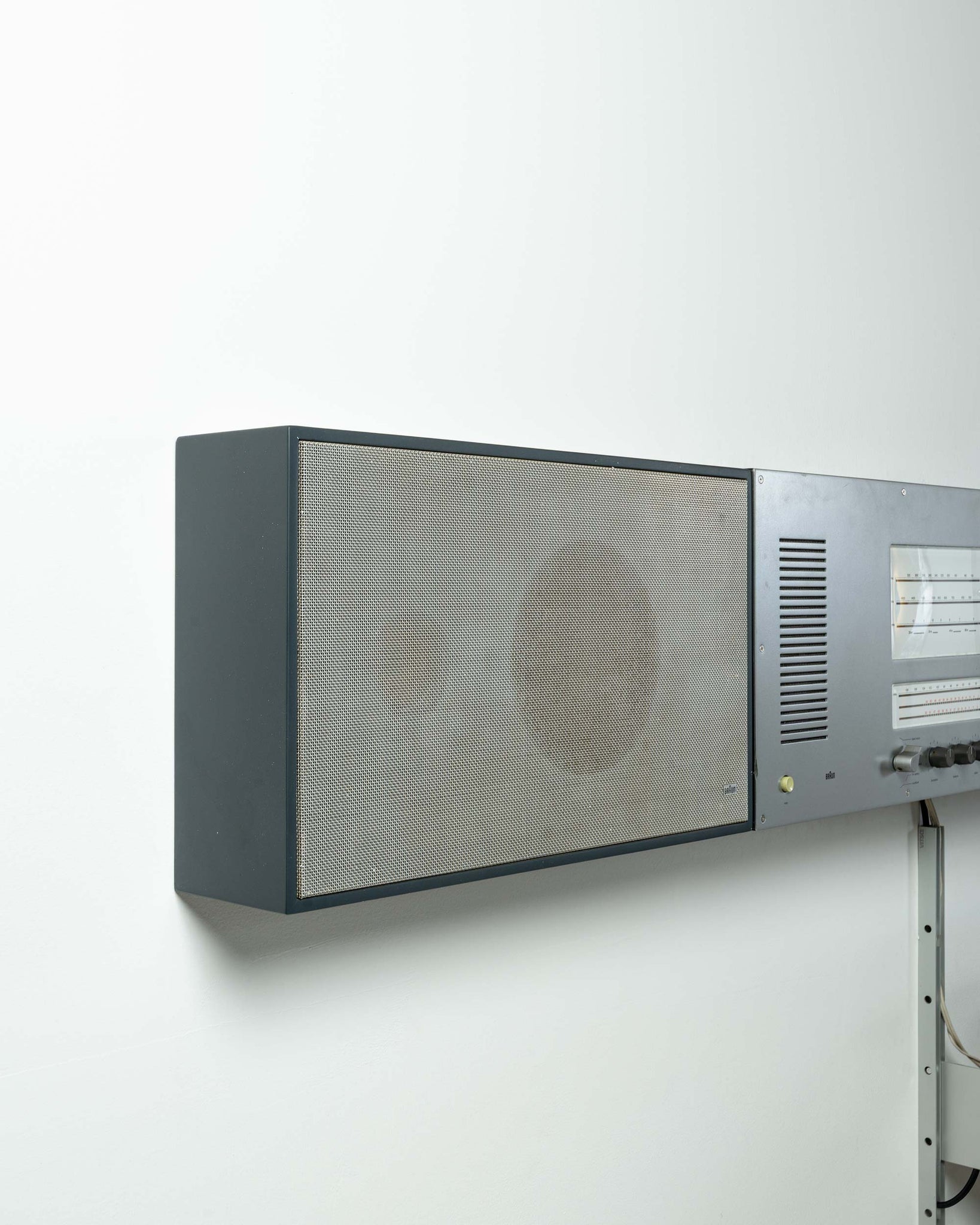 Dieter Rams for Braun Black Wall Mount Stereo System "Wandanlage" with TG60