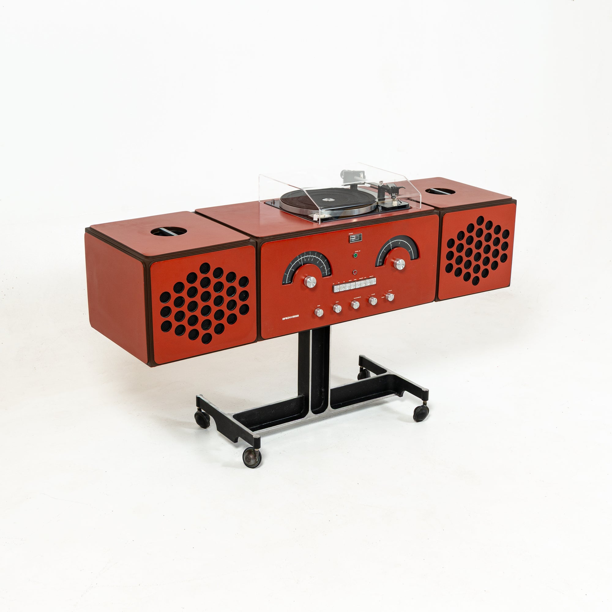 RR126 Radiophonograph Turntable by the Castiglionis for Brionvega Red ...