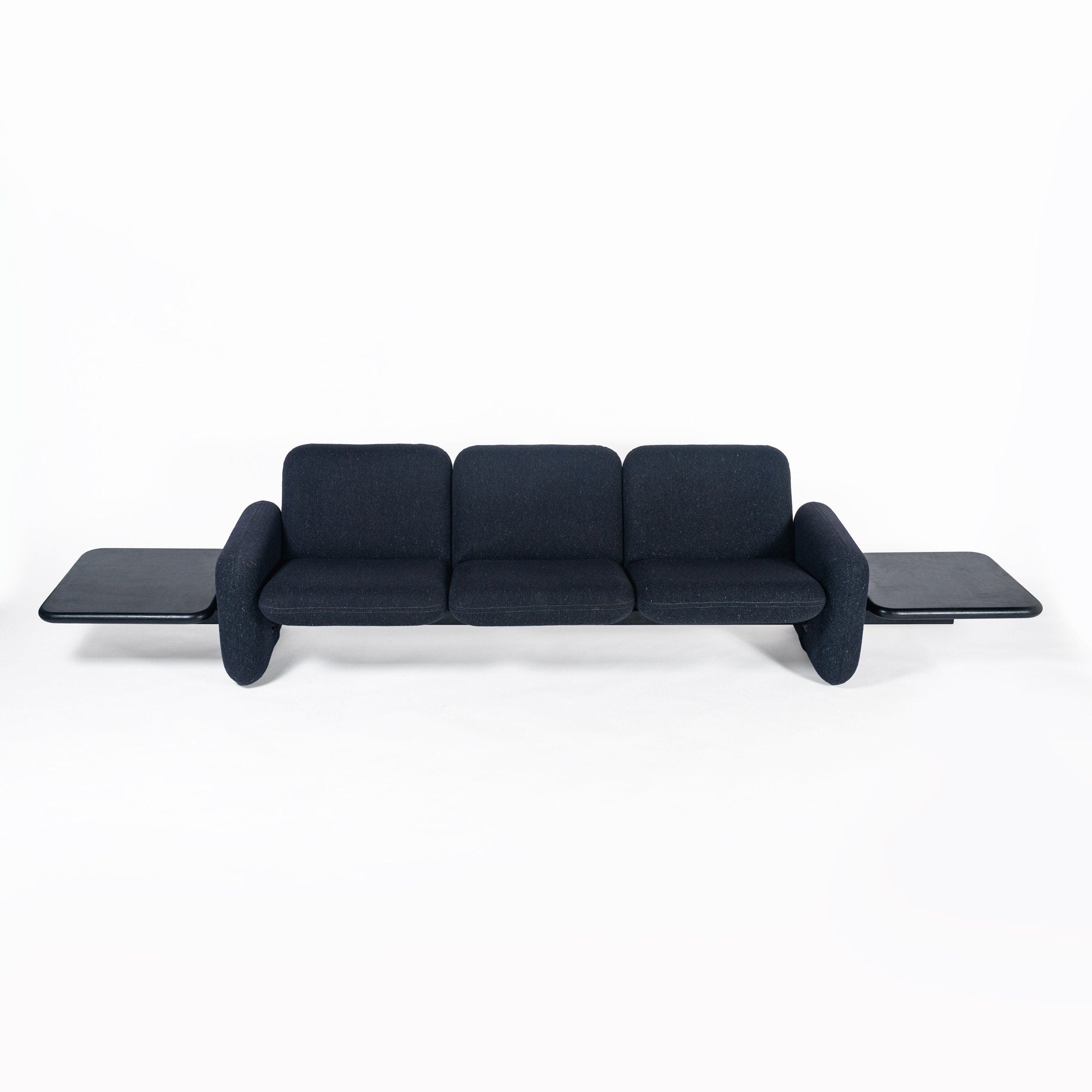 3 Seater Chiclet Sofa with Side Tables