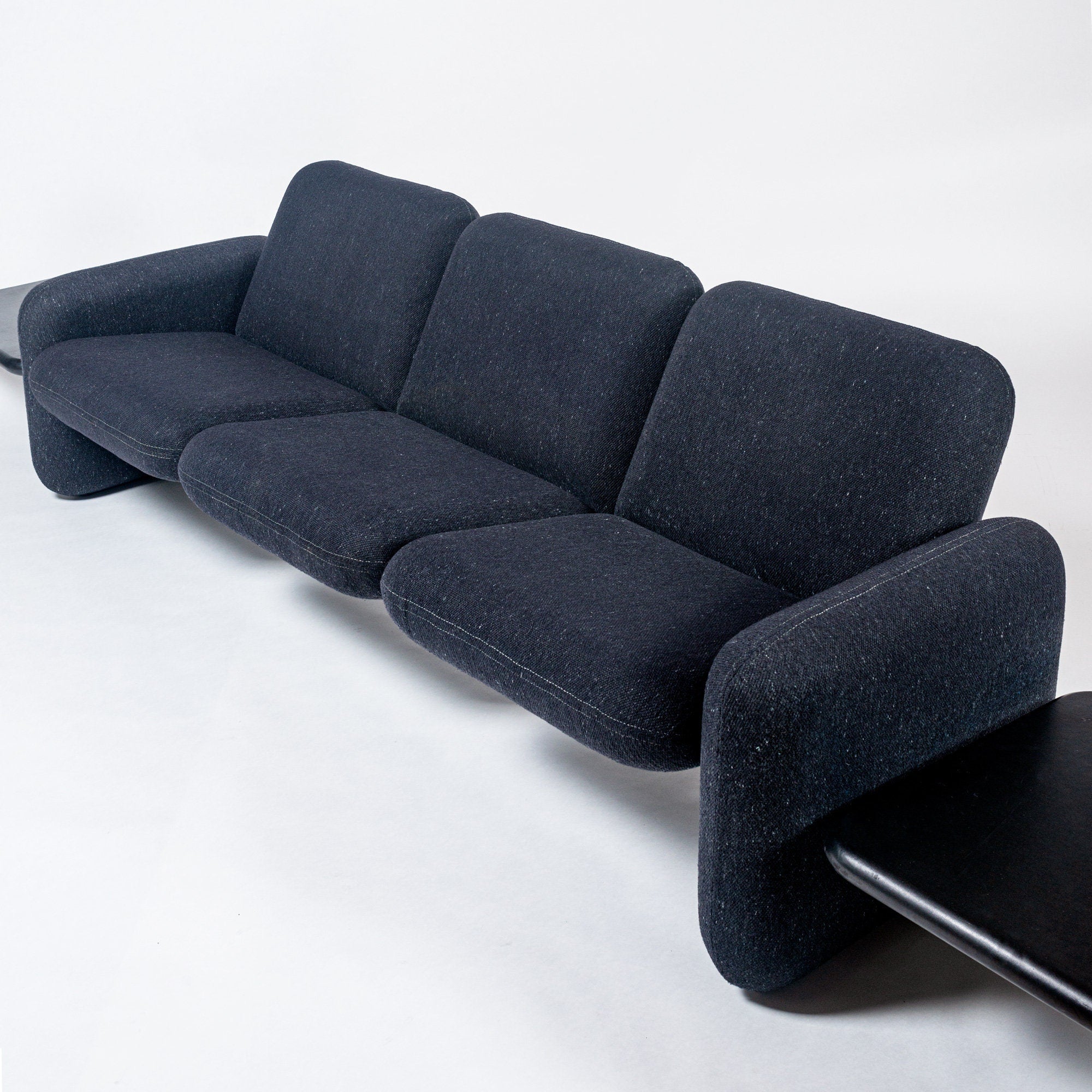 3 Seater Chiclet Sofa with Side Tables