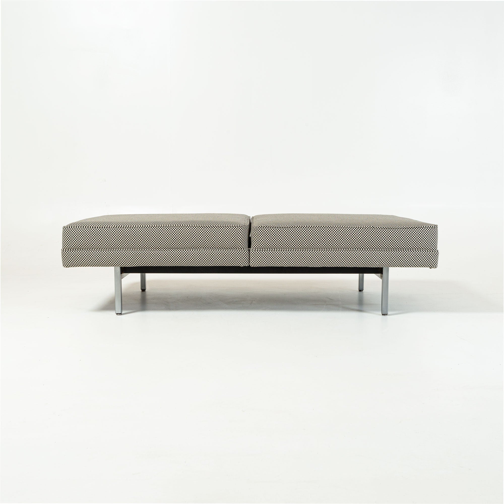 George Nelson Modular Seating System Bench in Alexander Girard Checker Fabric